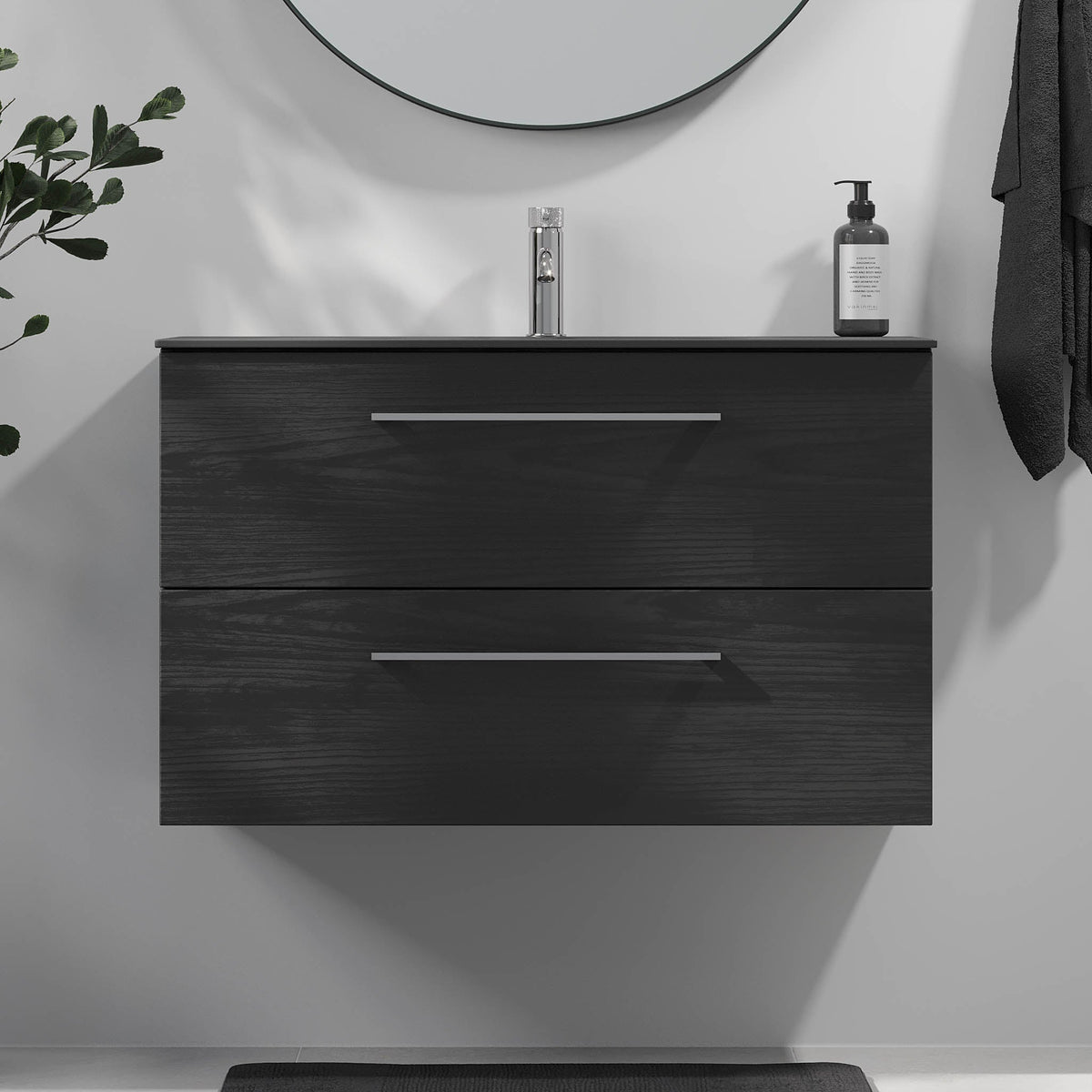 Horten, Furniture Set - Code, Black Wood - 90 cm - MASTERSTORE - 8595677192100 - Furniture Set - Code - 75 - 090 - 60 - 22 - 40 - 8595677192100