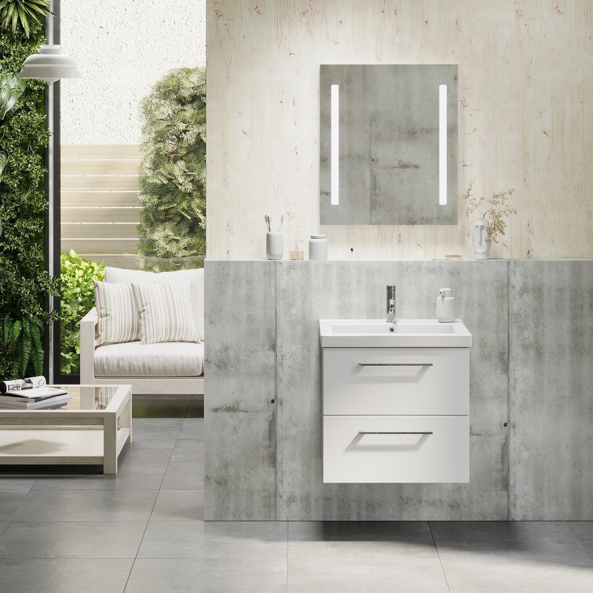 Malvik Badrumsmöbel, Vit Matt - Tvättställsskåp - BATH DELUXE - EXCLUSIVE - 75 - 090 - 69 - 01 - 40 - BATHDELUXE SWEDEN