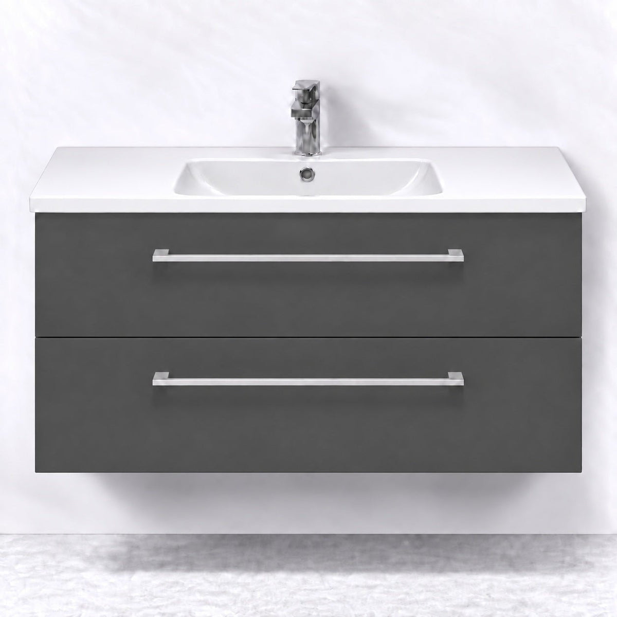 Badrumsmöbel med klassiska Fronter - 60x46x58 cm - ljust trä - vit Porslin tvättställ - Viggo - Tvättställsskåp - Bath Deluxe - 75-100-68-43-50 - BATHDELUXE SWEDEN