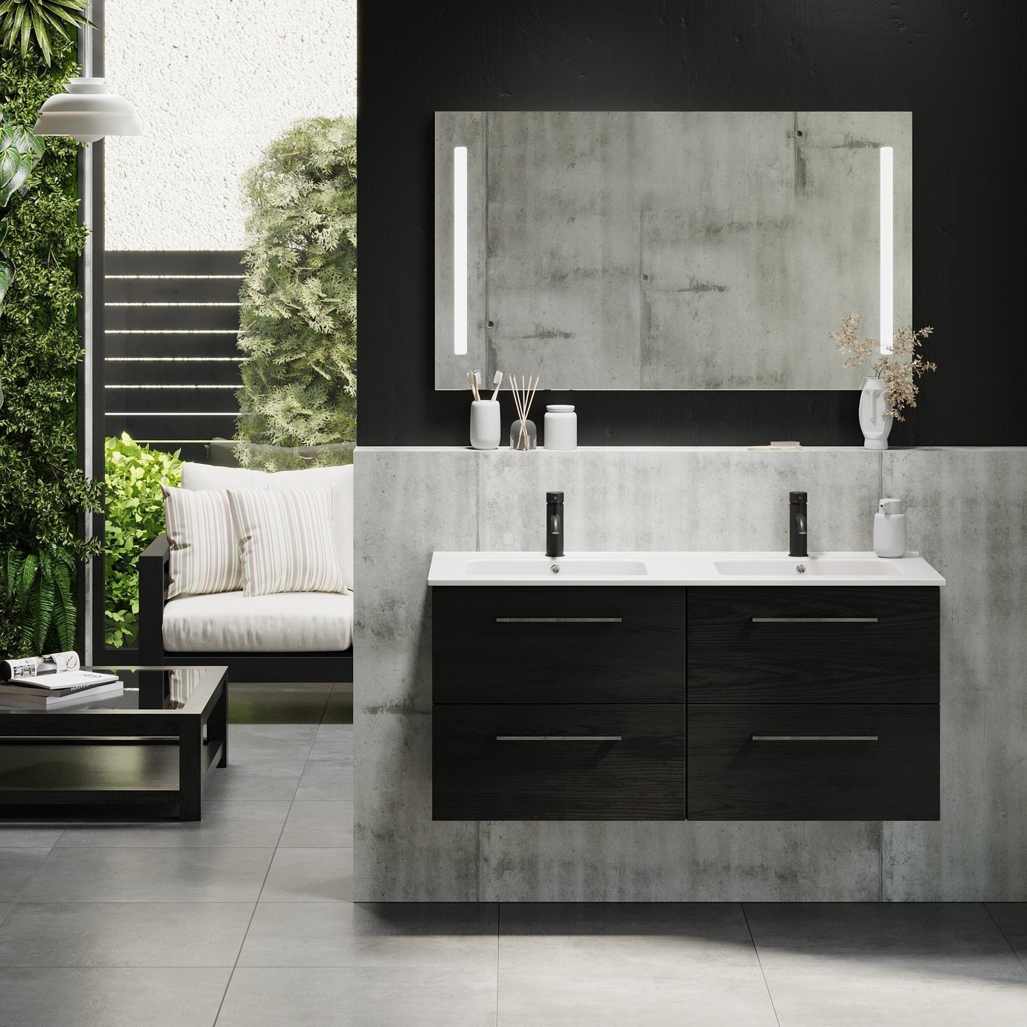 Magnor Badrumsmöbel - Tvättställsskåp - BATH DELUXE - EXCLUSIVE - 75 - 120 - 50 - 22 - 41 - BATHDELUXE SWEDEN