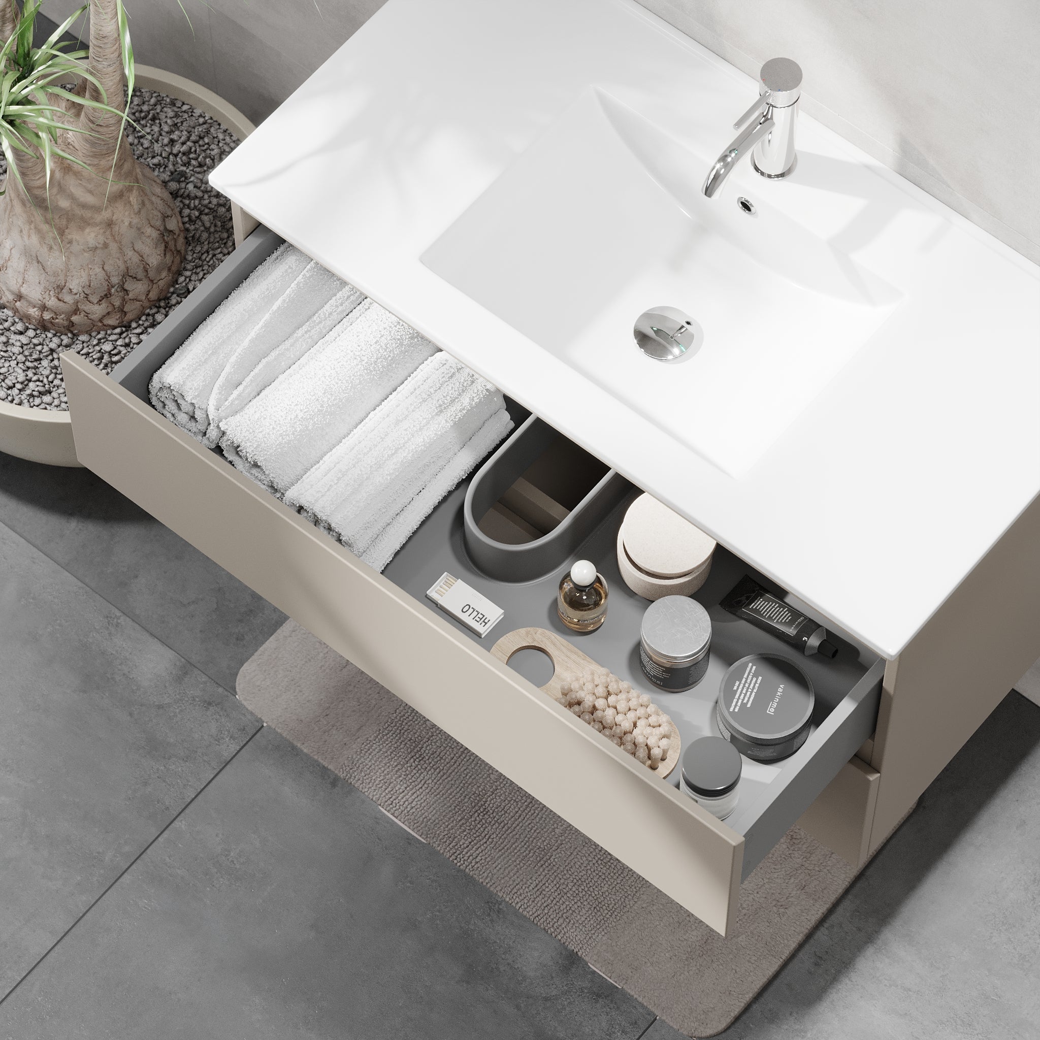 Kenwood Badrumsmöbel, Marakesh - Tvättställsskåp - BATH DELUXE - BASIC - 80 - 090 - 04 - 29 - 01 - BATHDELUXE SWEDEN