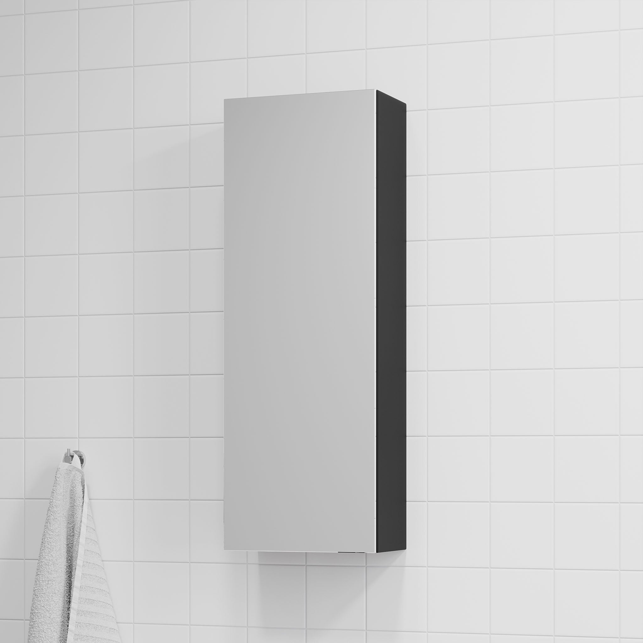Idse Spegelskåp, Svart Matt - Spegelskåp - BATH DELUXE - PRESTIGE - 82 - 025 - 40 - 02 - 00 - BATHDELUXE SWEDEN