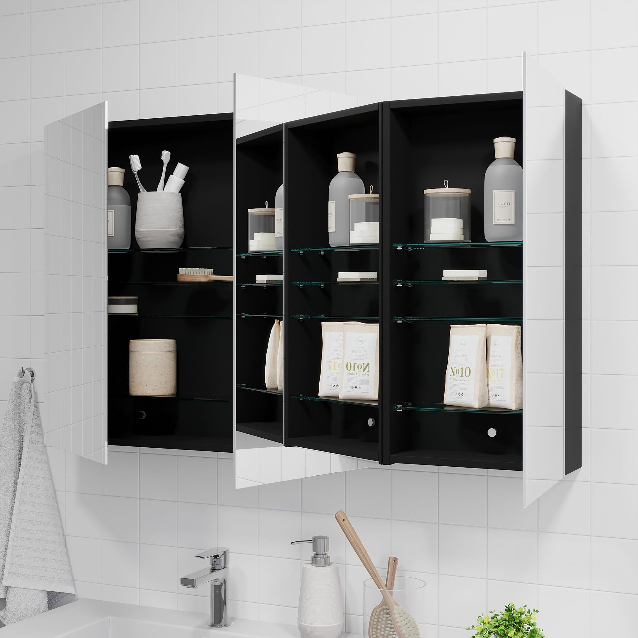 Idse Spegelskåp, Svart Matt - Spegelskåp - BATH DELUXE - PRESTIGE - 82 - 060 - 40 - 02 - 00 - BATHDELUXE SWEDEN