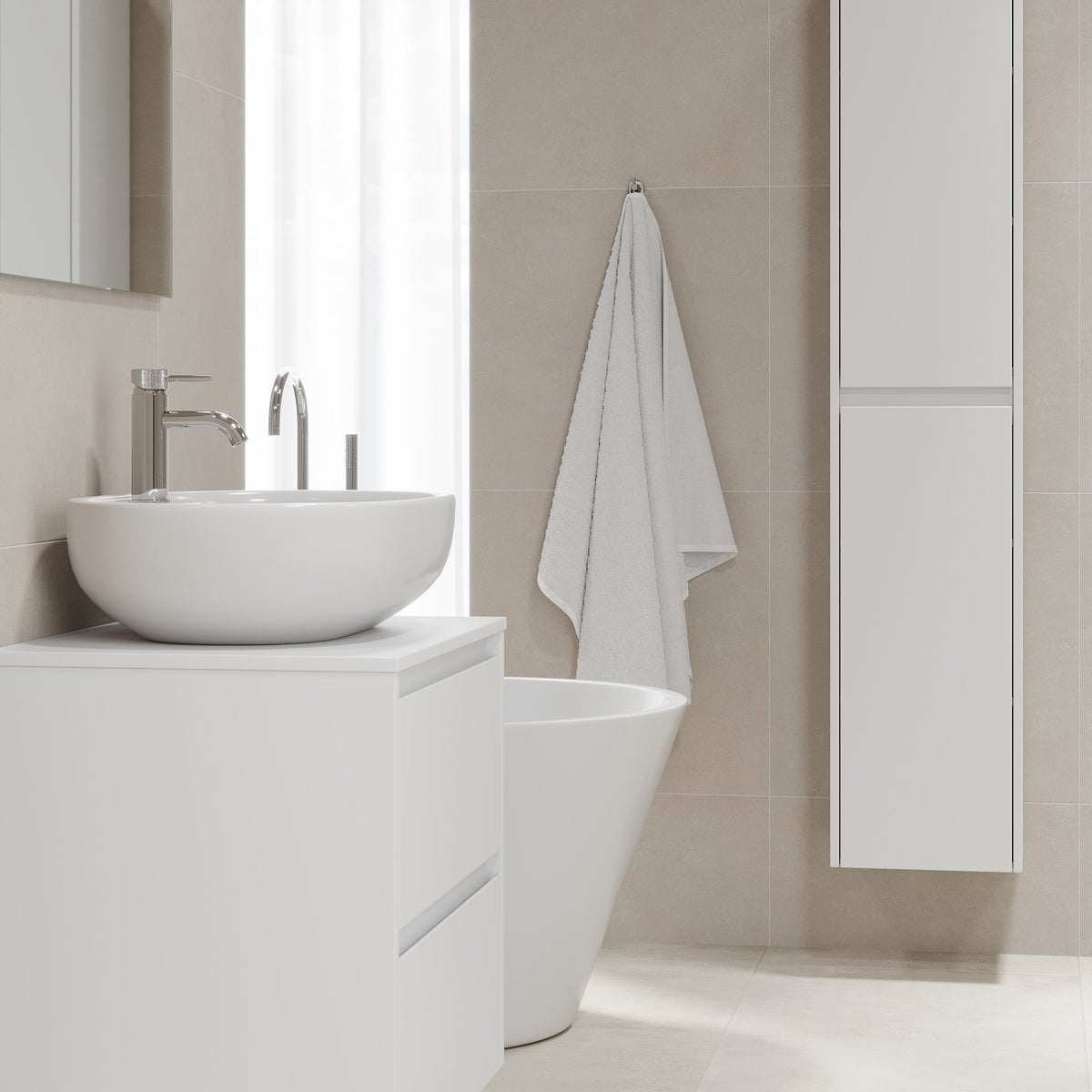 Svalbard, Furniture Set - High Cabinet, Oak - 35 cm - MASTERSTORE - 8595677183689 - Furniture Set - Code - 83-035-10-86-40 - 8595677183689