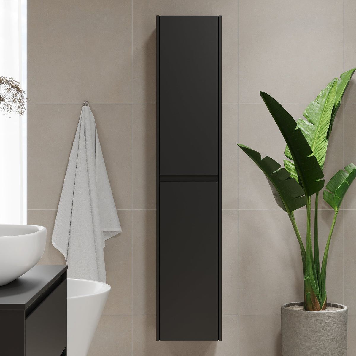 Seiland, Furniture Set - High Cabinet, Grey Anthracite - 35 cm - MASTERSTORE - 8595677183849 - Furniture Set - Code - 83-035-12-43-40 - 8595677183849