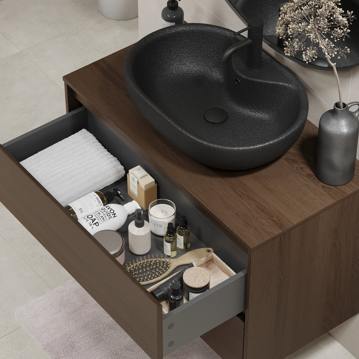 Seiland, Furniture Set - Code, Walnut - 60 cm - MASTERSTORE - 8595677183795 - Furniture Set - Code - 83 - 060 - 12 - 84 - 40 - 8595677183795