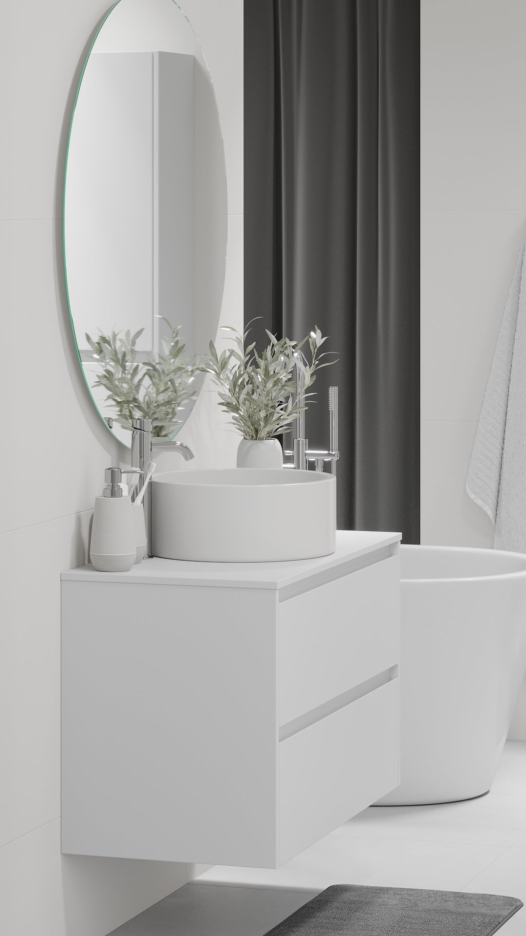 Lofoten, Furniture Set - Code, White Mat - 60 cm - MASTERSTORE - 8595677183863 - Furniture Set - Code - 83 - 060 - 42 - 01 - 40 - 8595677183863