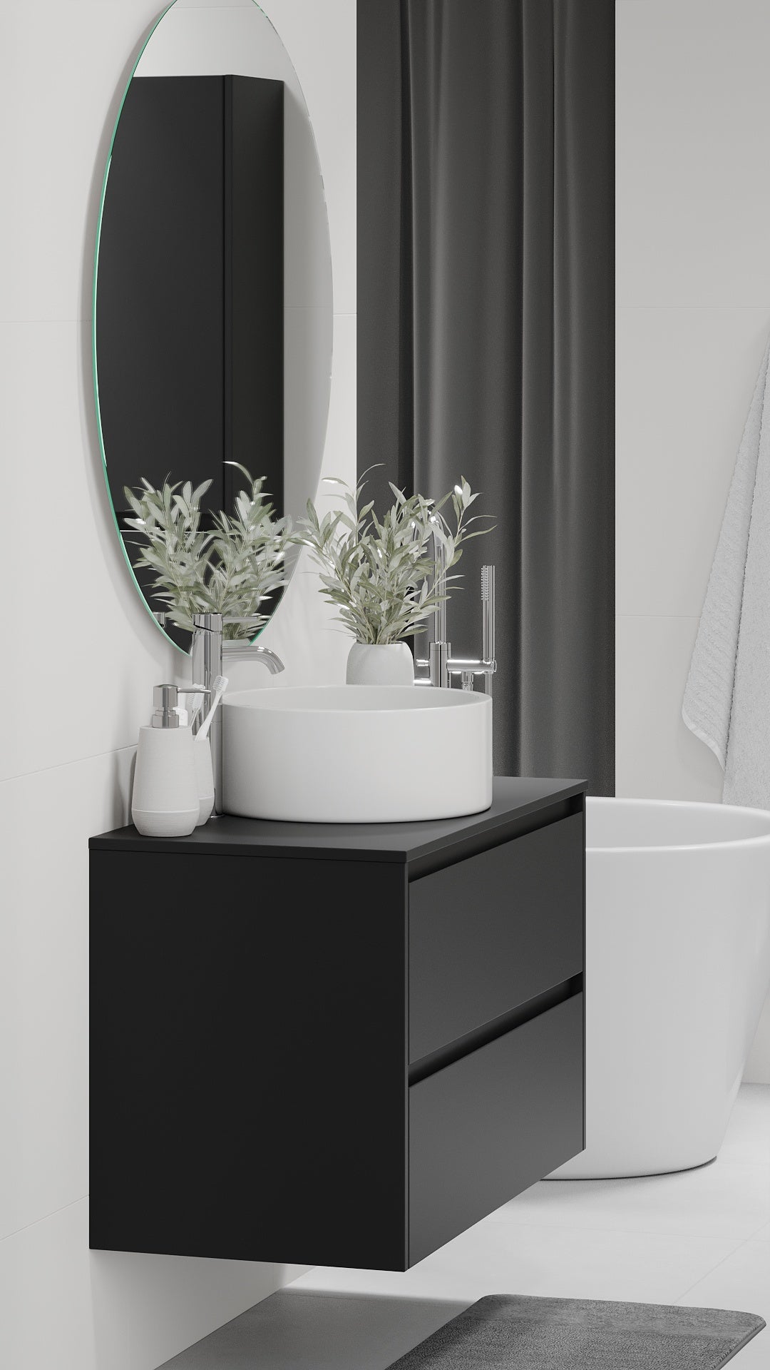 Lofoten, Furniture Set - Code, Black Mat - 60 cm - MASTERSTORE - 8595677183887 - Furniture Set - Code - 83 - 060 - 42 - 02 - 40 - 8595677183887
