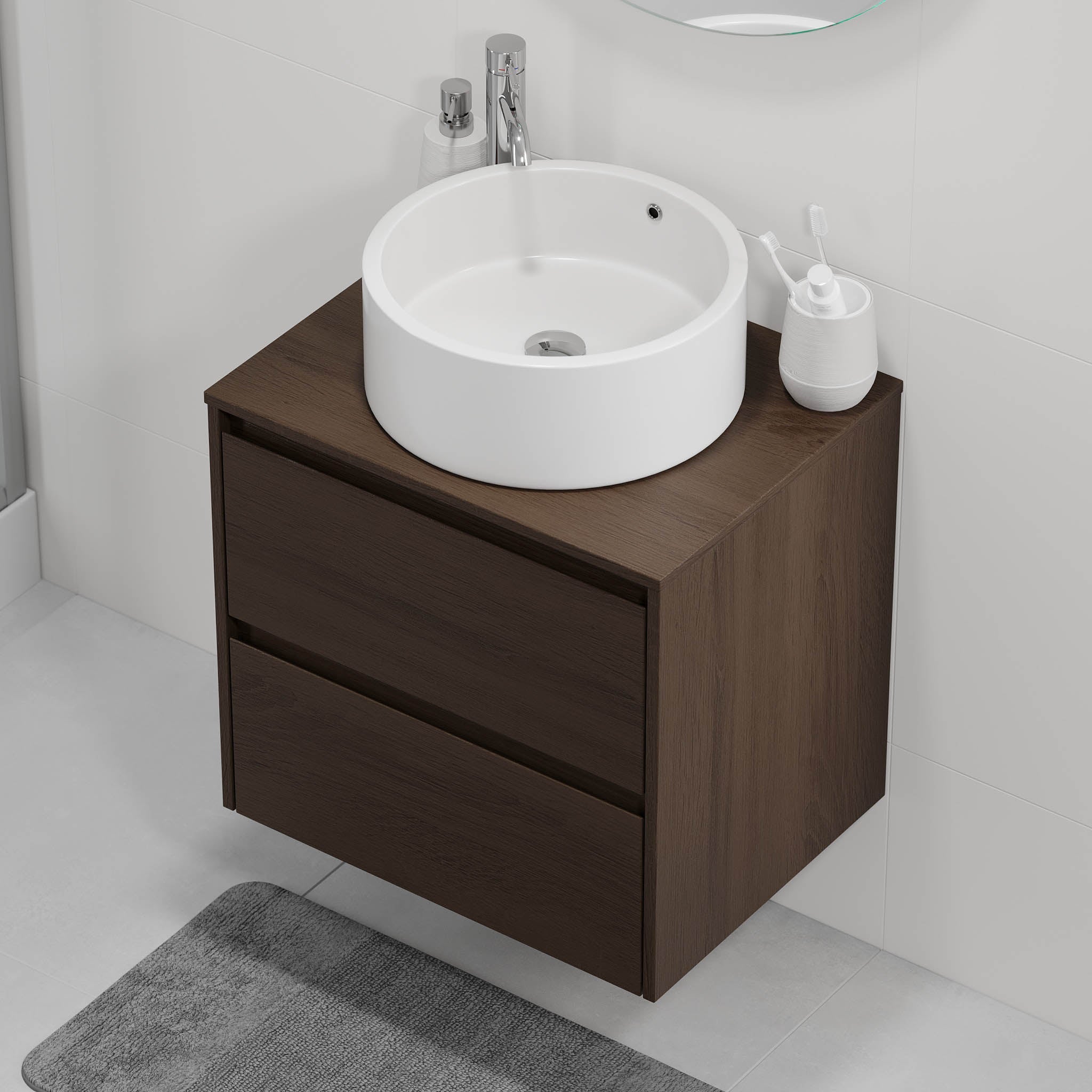 Lofoten Badrumsmöbel, Valnöt - Tvättställsskåp - BATH DELUXE - EXCLUSIVE - 83 - 060 - 42 - 84 - 40 - BATHDELUXE SWEDEN