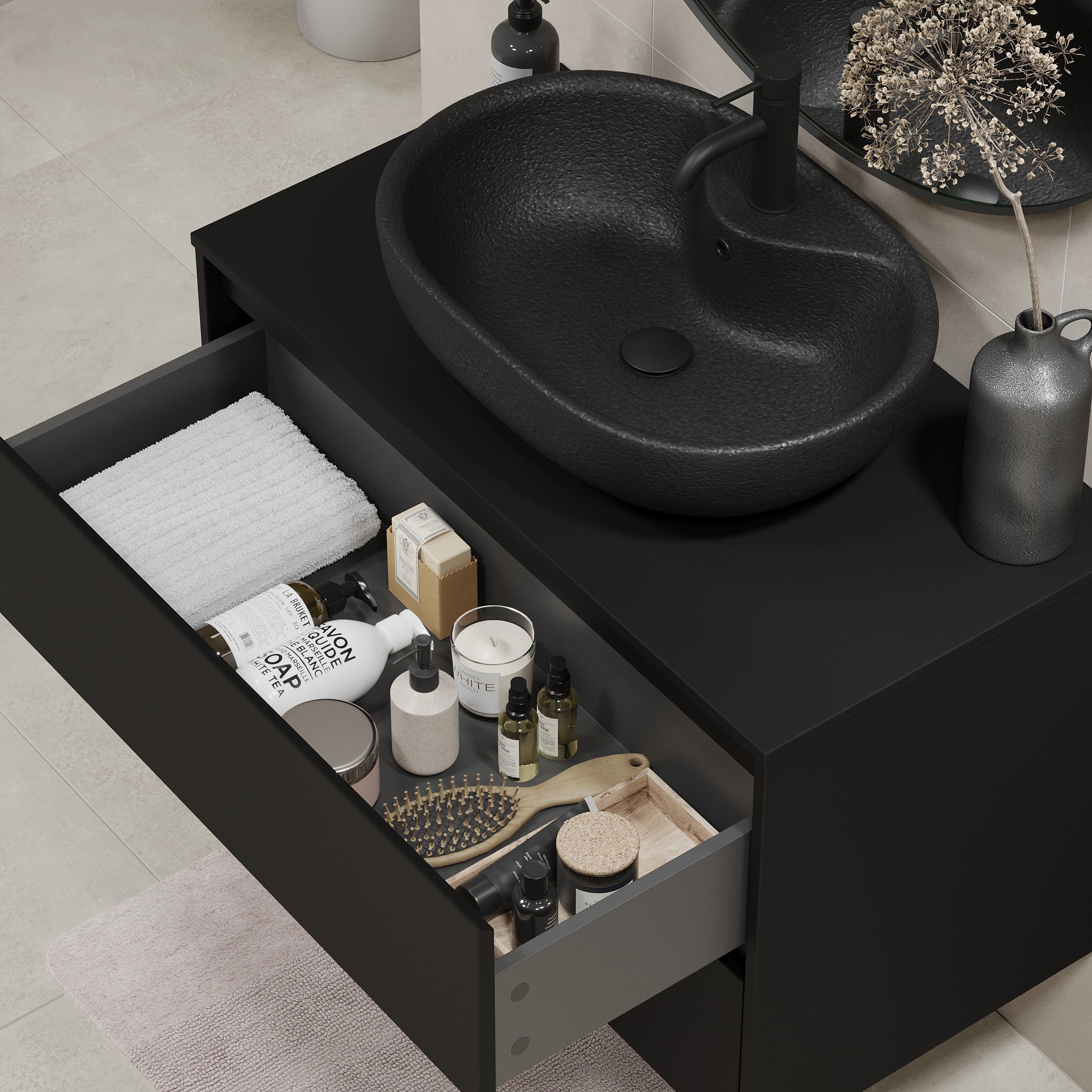 Seiland, Furniture Set - Code, Black Mat - 90 cm - MASTERSTORE - 8595677183740 - Furniture Set - Code - 83 - 090 - 12 - 02 - 40 - 8595677183740