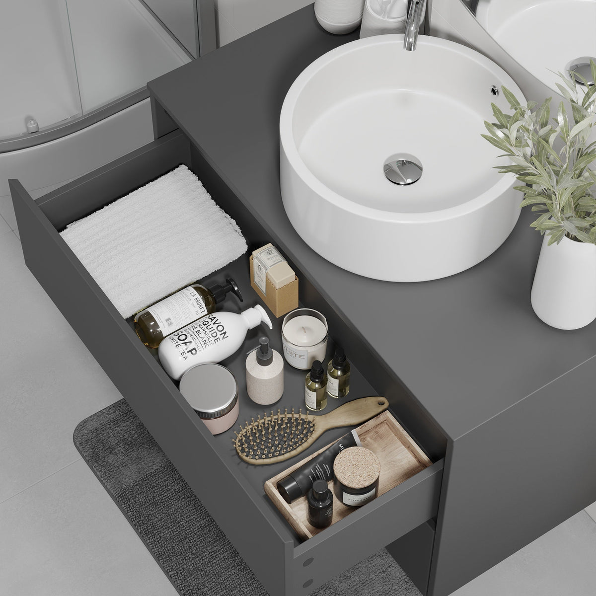 Lofoten, Furniture Set - Code, Grey Anthracite - 90 cm - MASTERSTORE - 8595677183931 - Furniture Set - Code - 83 - 090 - 42 - 43 - 40 - 8595677183931