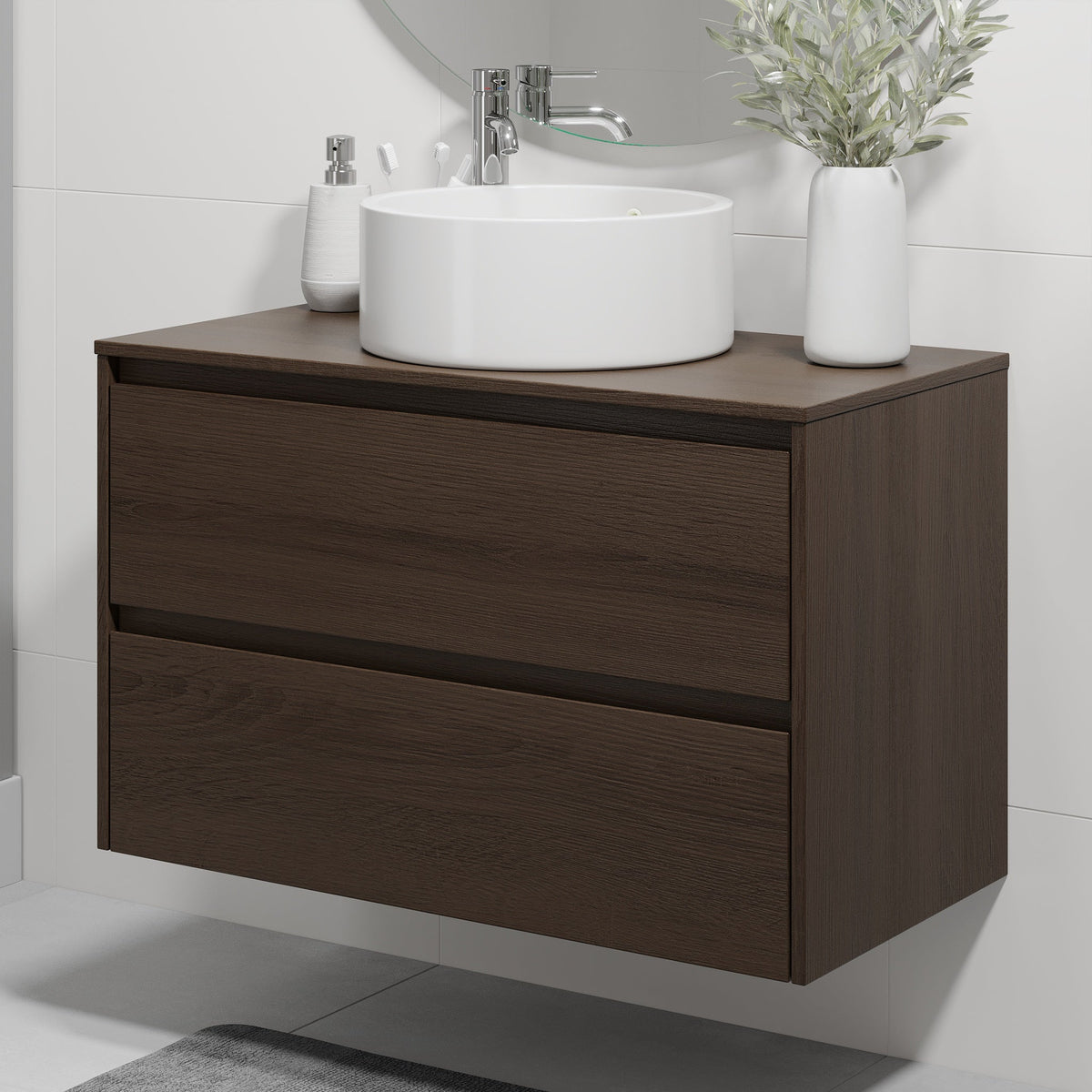Lofoten, Furniture Set - Code, Walnut - 90 cm - MASTERSTORE - 8595677183955 - Furniture Set - Code - 83 - 090 - 42 - 84 - 40 - 8595677183955