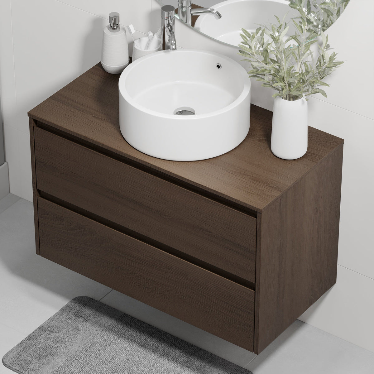 Lofoten, Furniture Set - Code, Walnut - 90 cm - MASTERSTORE - 8595677183955 - Furniture Set - Code - 83 - 090 - 42 - 84 - 40 - 8595677183955