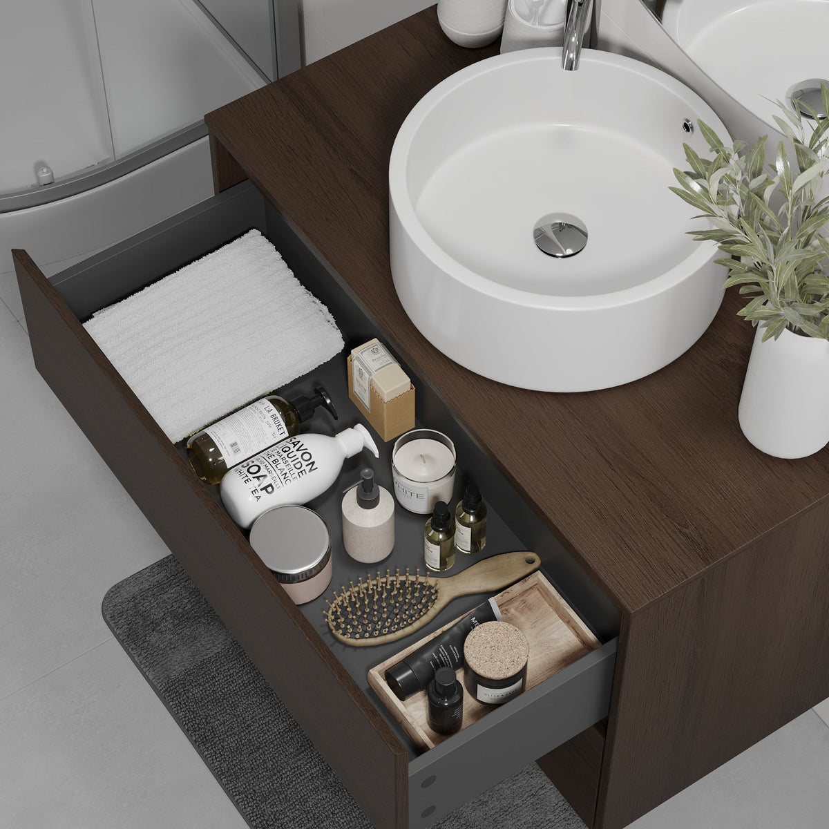 Lofoten, Furniture Set - Code, Walnut - 90 cm - MASTERSTORE - 8595677183955 - Furniture Set - Code - 83 - 090 - 42 - 84 - 40 - 8595677183955