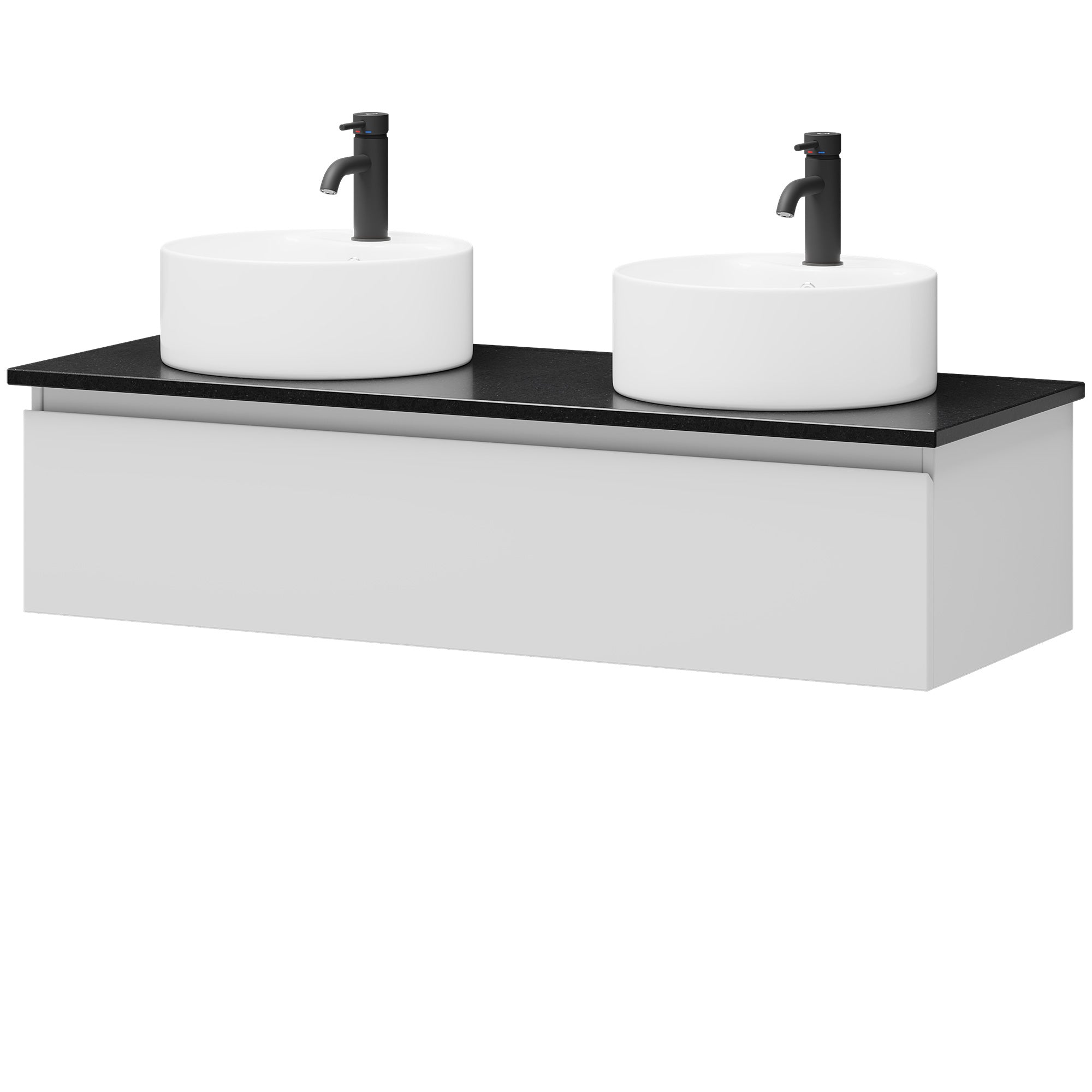 Stavanger Badrumsmöbel, Vit Matt - Tvättställsskåp - BATH DELUXE - PRESTIGE - 88 - 120 - 03 - 01 - 41 - BATHDELUXE SWEDEN