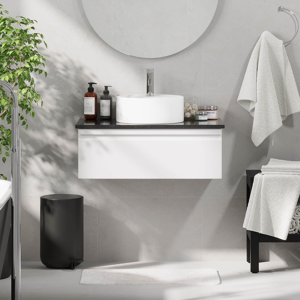 Mirage, Furniture Set - Code, White Mat - 80 cm - MASTERSTORE - 8595677192605 - Furniture Set - Code - 89 - 080 - 03 - 01 - 41 - 8595677192605