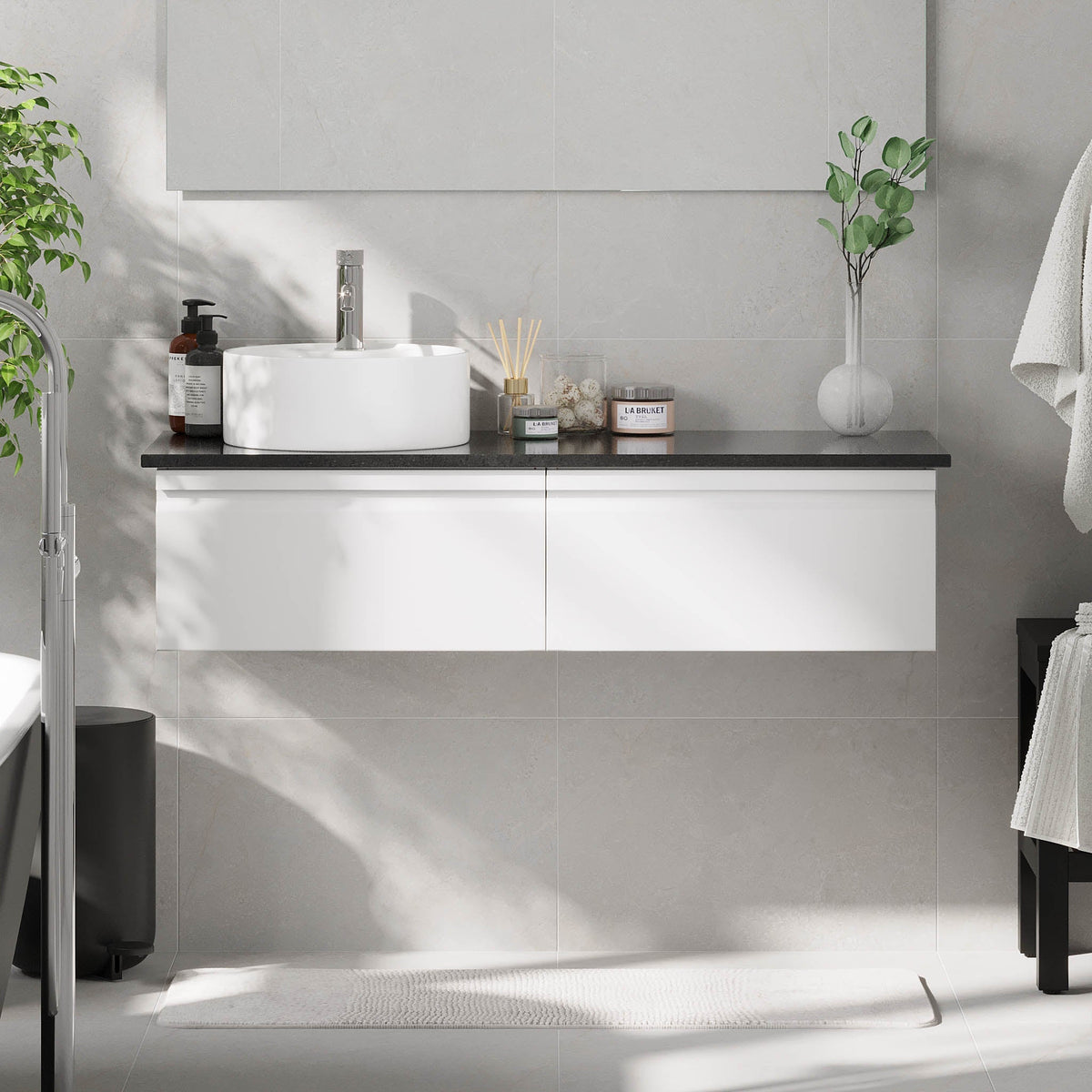 Mirage, Furniture Set - Code, White Mat - 80 cm - MASTERSTORE - 8595677192605 - Furniture Set - Code - 89 - 080 - 03 - 01 - 41 - 8595677192605