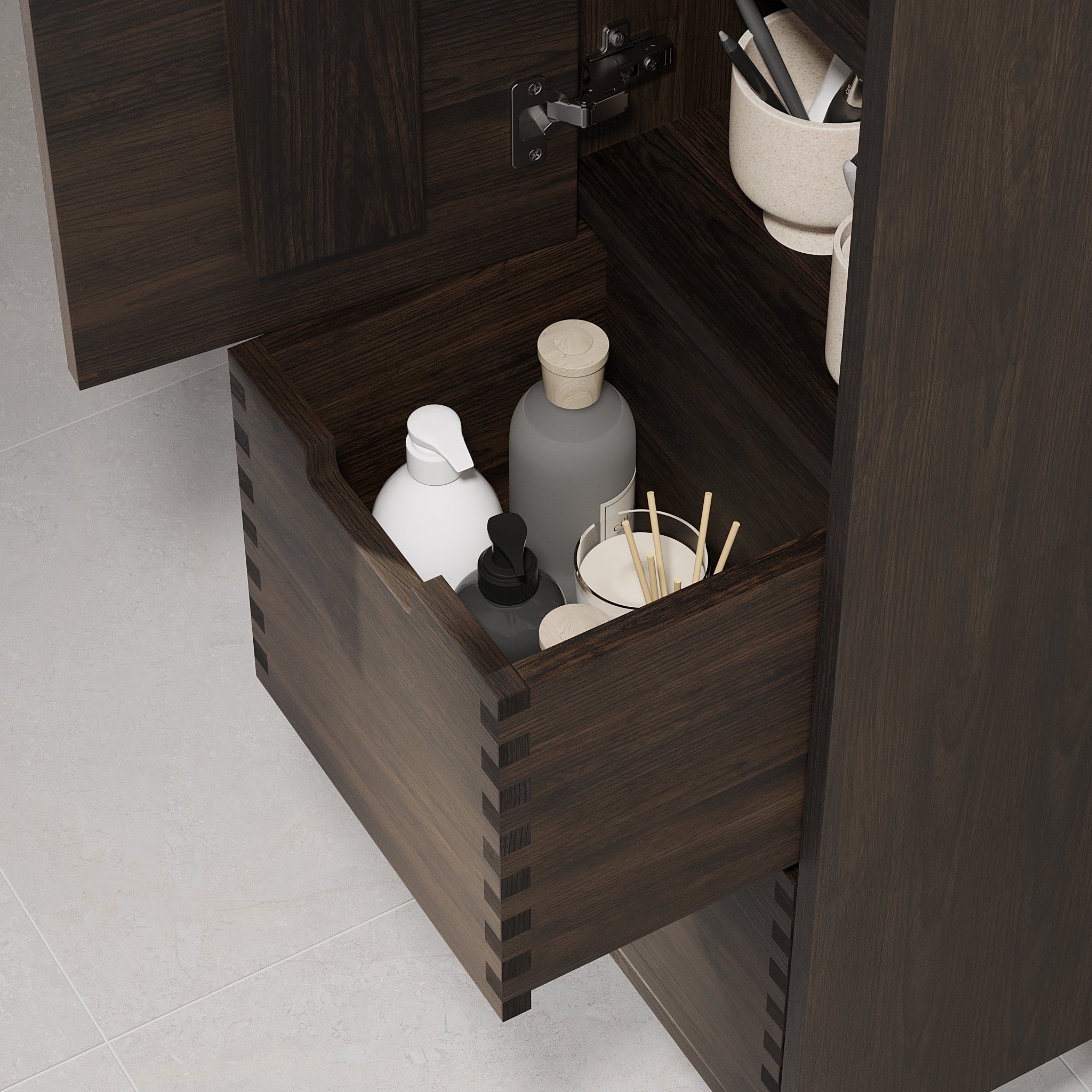 Egeskov, Furniture Set - High Cabinet, Oak Black - 35 cm - MASTERSTORE - 8595677194111 - Furniture Set - Code - 96-035-52-82-41 - 8595677194111
