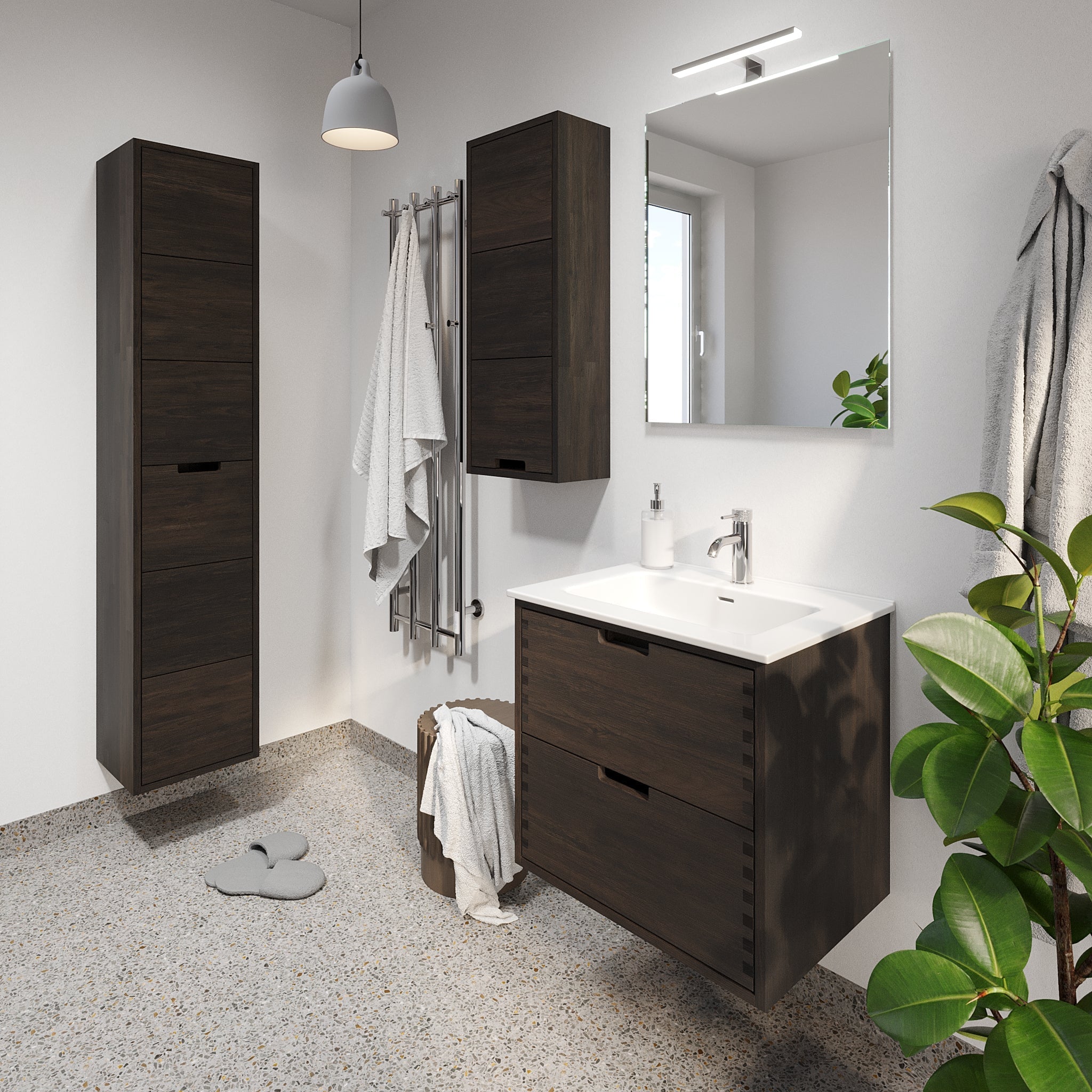 Egeskov, Furniture Set - High Cabinet, Oak Black - 35 cm - MASTERSTORE - 8595677194128 - Furniture Set - Code - 96-035-52-82-42 - 8595677194128