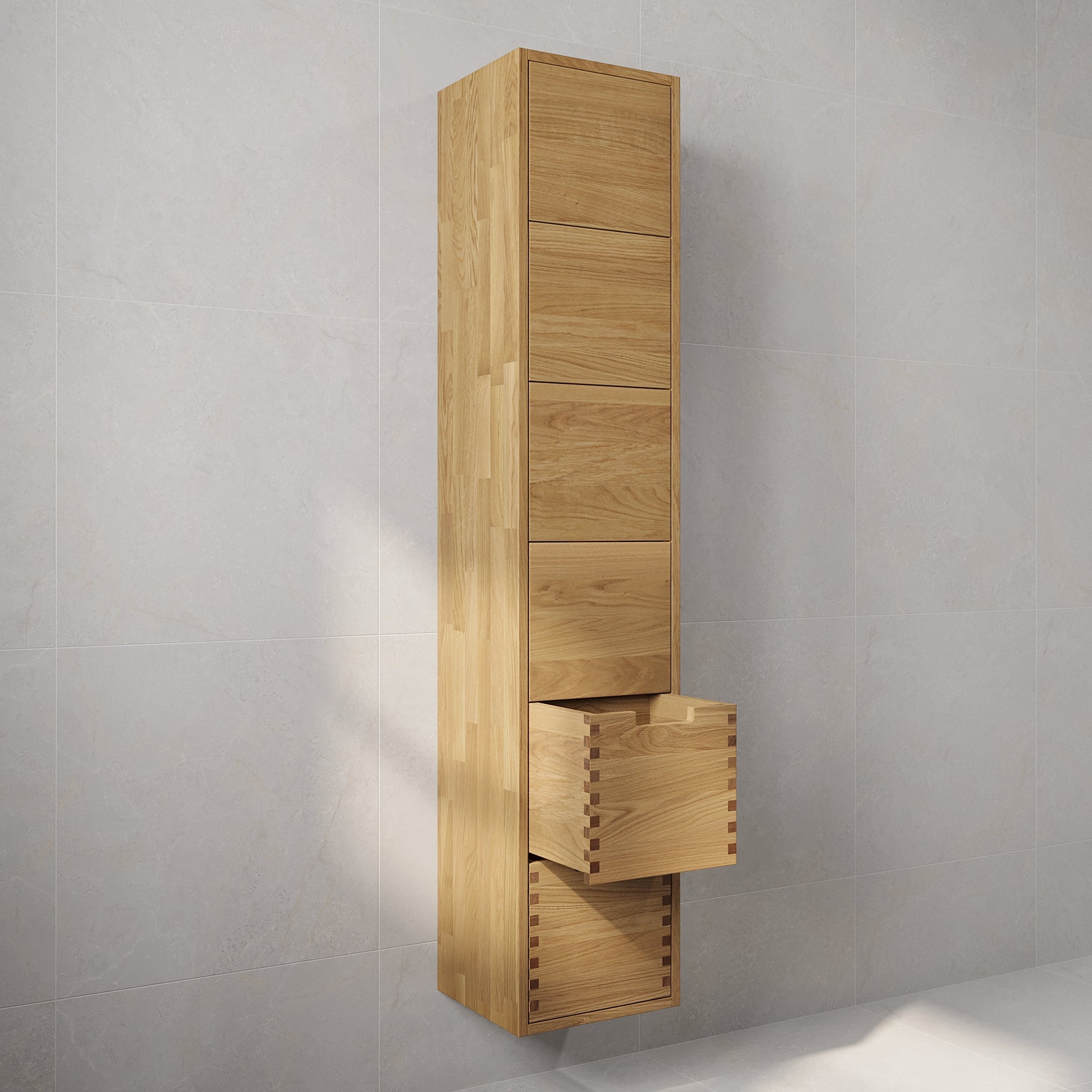 Troldeskoven, Möbelset - Högskåp, Ek - 35 cm - Möbelset - Kod - BATH DELUXE - PRESTIGE - 96-035-56-86-41 - BATHDELUXE SWEDEN