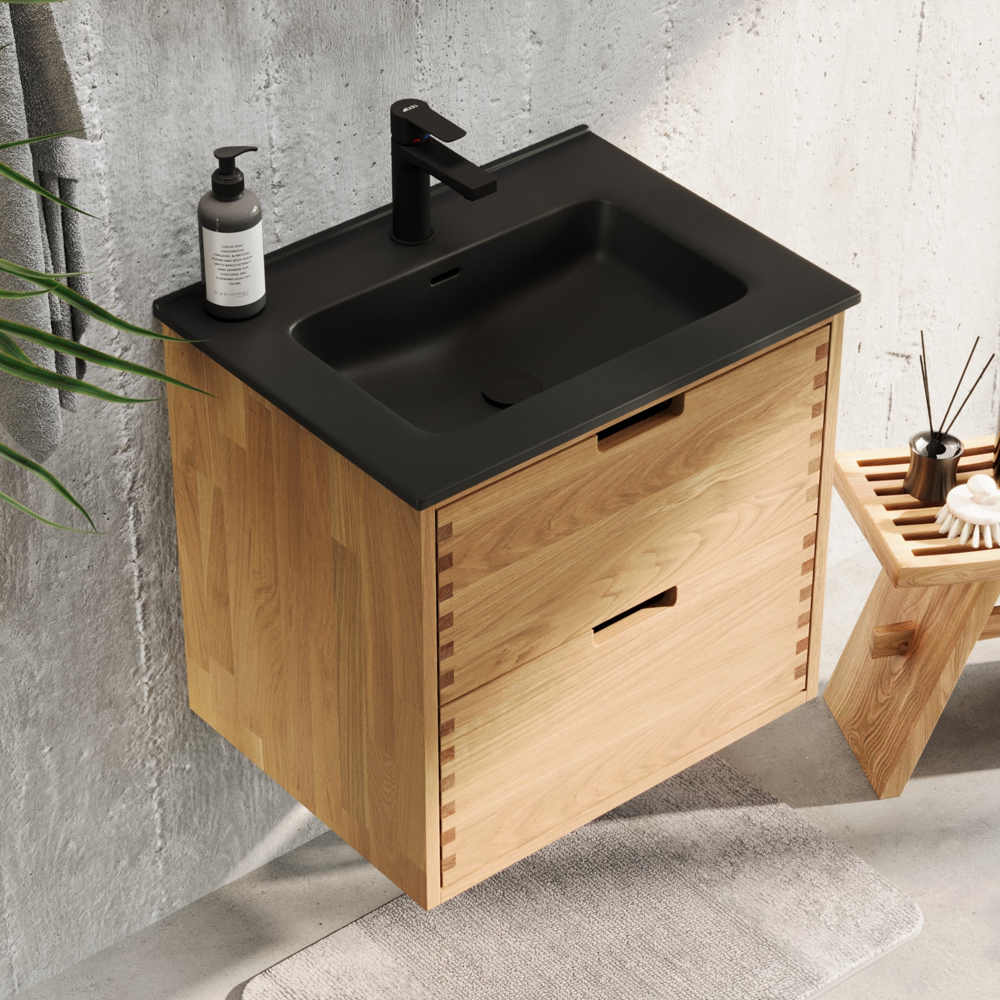 Troldeskoven Badrumsmöbel, Ek - Badrumsmöbel - BATH DELUXE - PRESTIGE - 96 - 060 - 56 - 86 - 40 - BATHDELUXE SWEDEN
