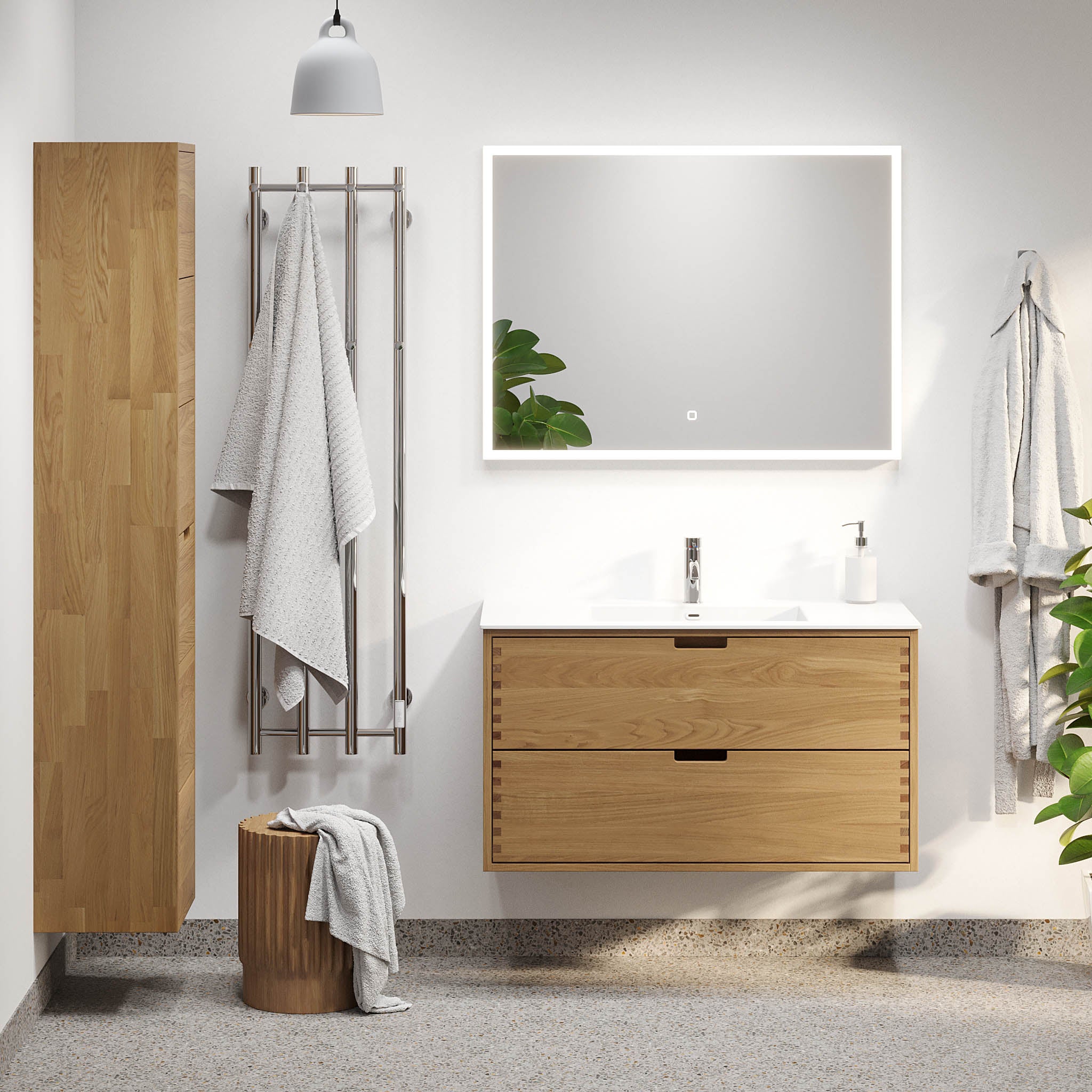 Egeskov, Furniture Set - Basin & Cabinet, Oak - 80 cm - MASTERSTORE - 8595677194012 - Furniture Set - Code - 96-080-52-86-40 - 8595677194012