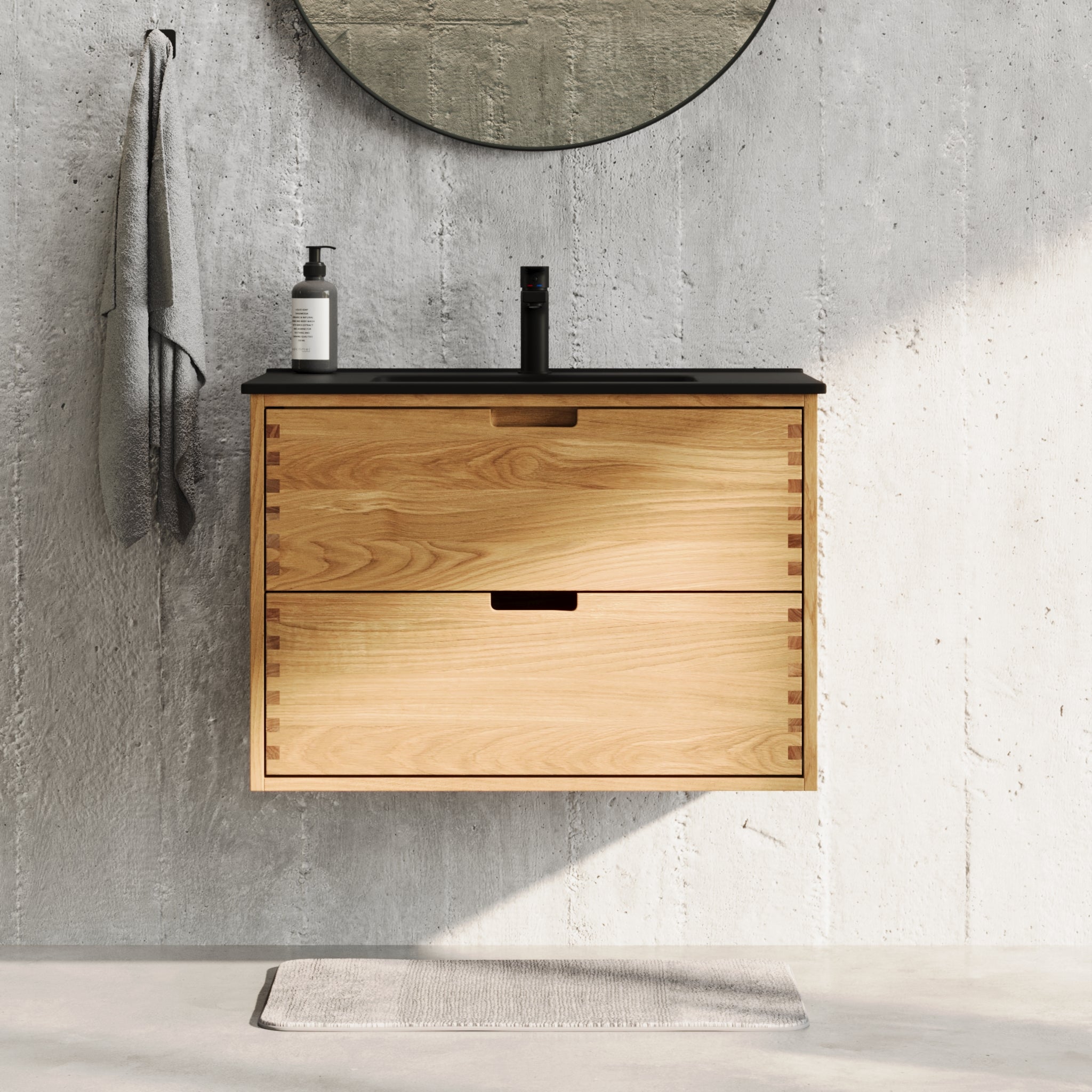 Troldeskoven Badrumsmöbel, Ek - Badrumsmöbel - BATH DELUXE - PRESTIGE - 96 - 080 - 56 - 86 - 40 - BATHDELUXE SWEDEN