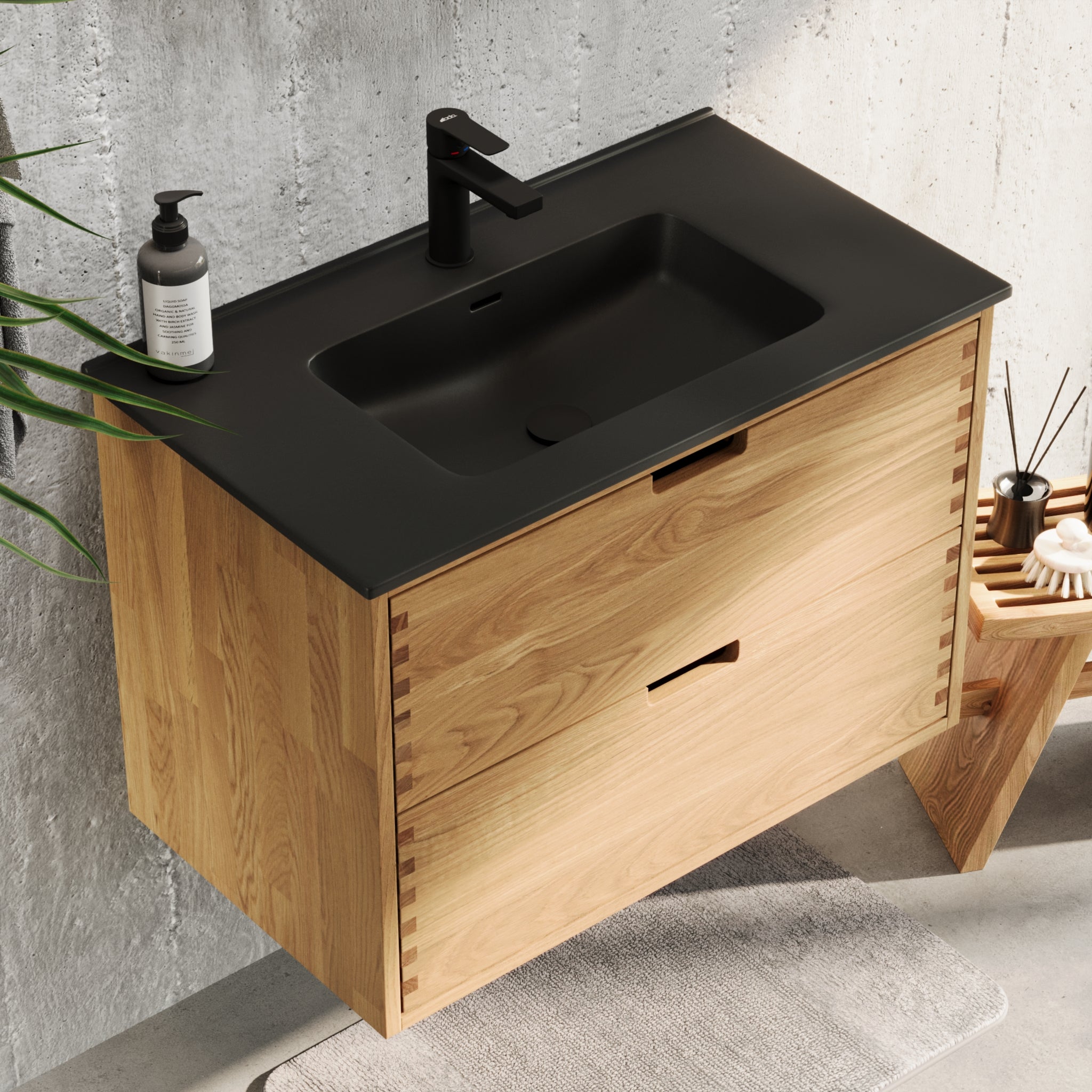 Troldeskoven Badrumsmöbel, Ek - Badrumsmöbel - BATH DELUXE - PRESTIGE - 96 - 080 - 56 - 86 - 40 - BATHDELUXE SWEDEN