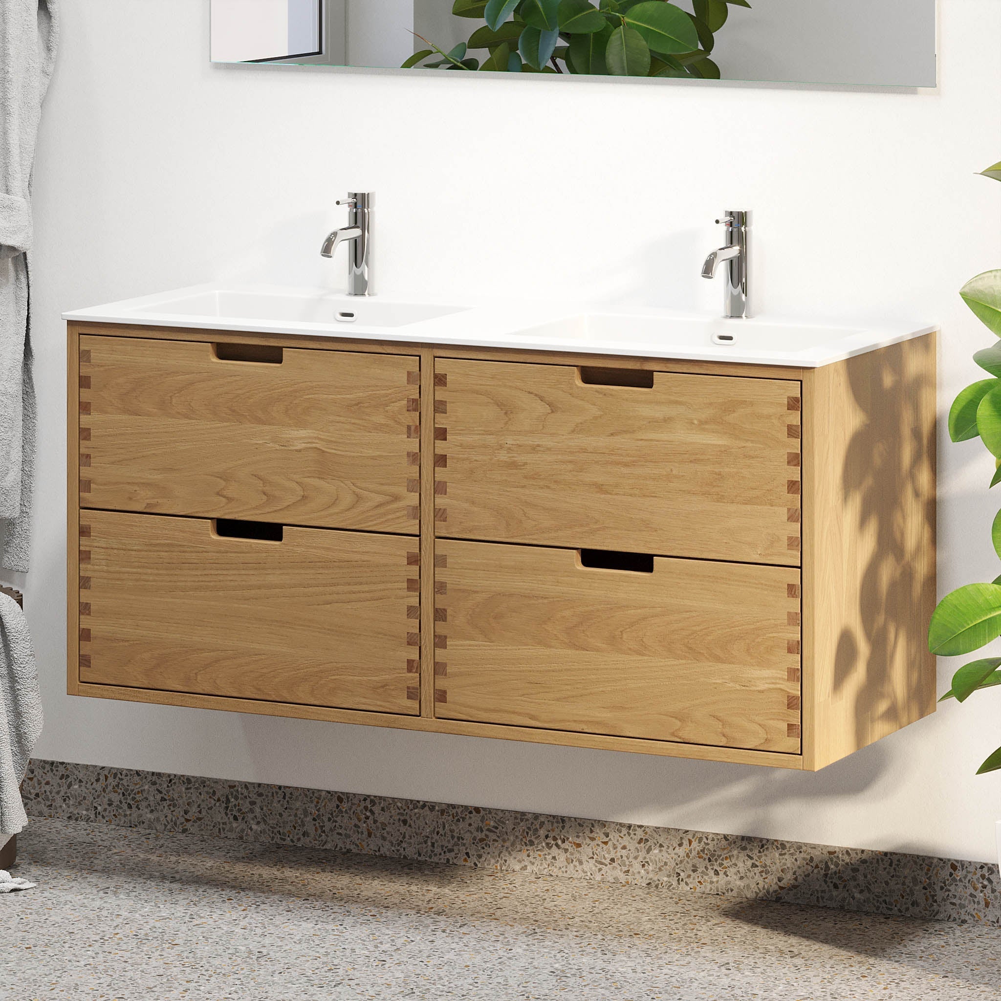 Egeskov, Furniture Set - Basin & Cabinet, Oak - 100 cm - MASTERSTORE - 8595677194029 - Furniture Set - Code - 96-100-52-86-40 - 8595677194029