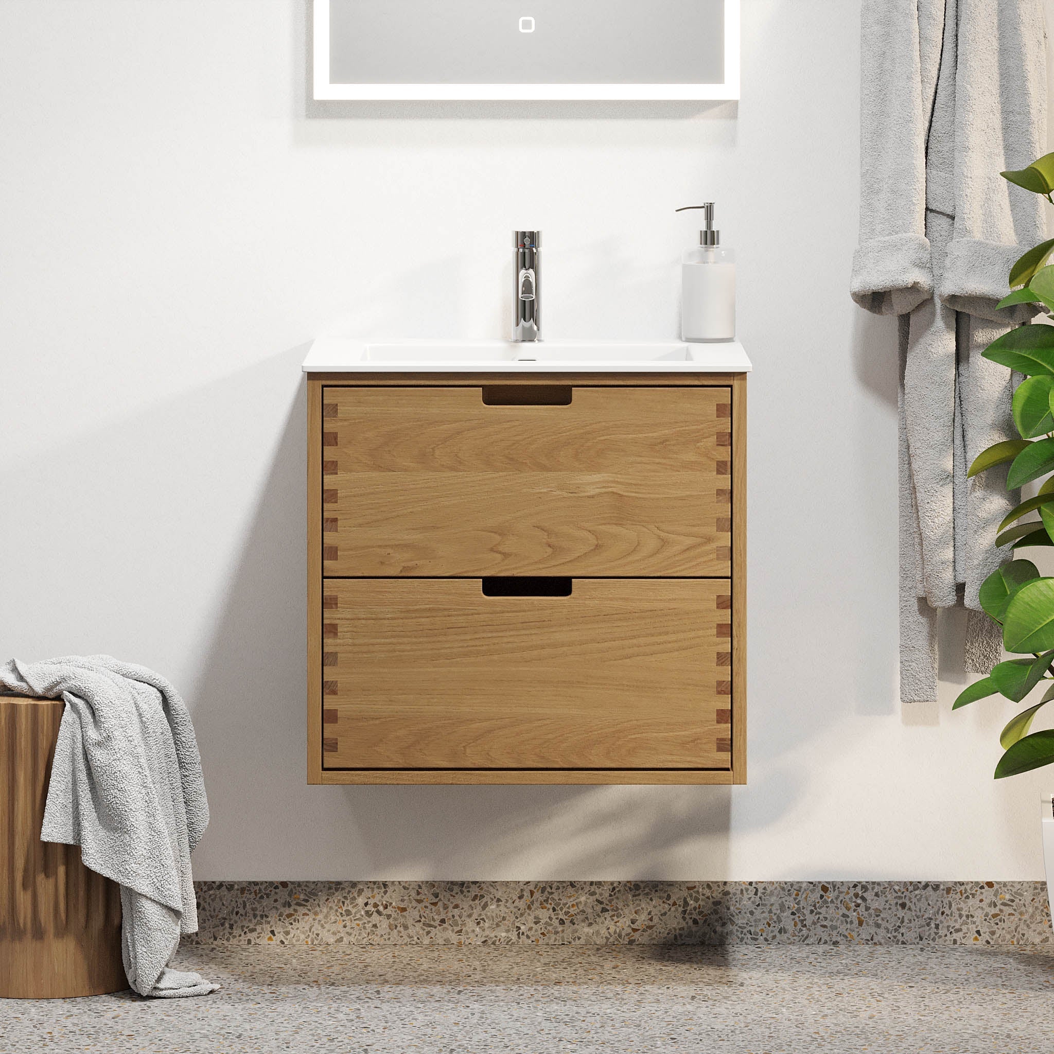 Egeskov, Furniture Set - Basin & Cabinet, Oak - 120 cm - MASTERSTORE - 8595677194036 - Furniture Set - Code - 96-120-52-86-40 - 8595677194036