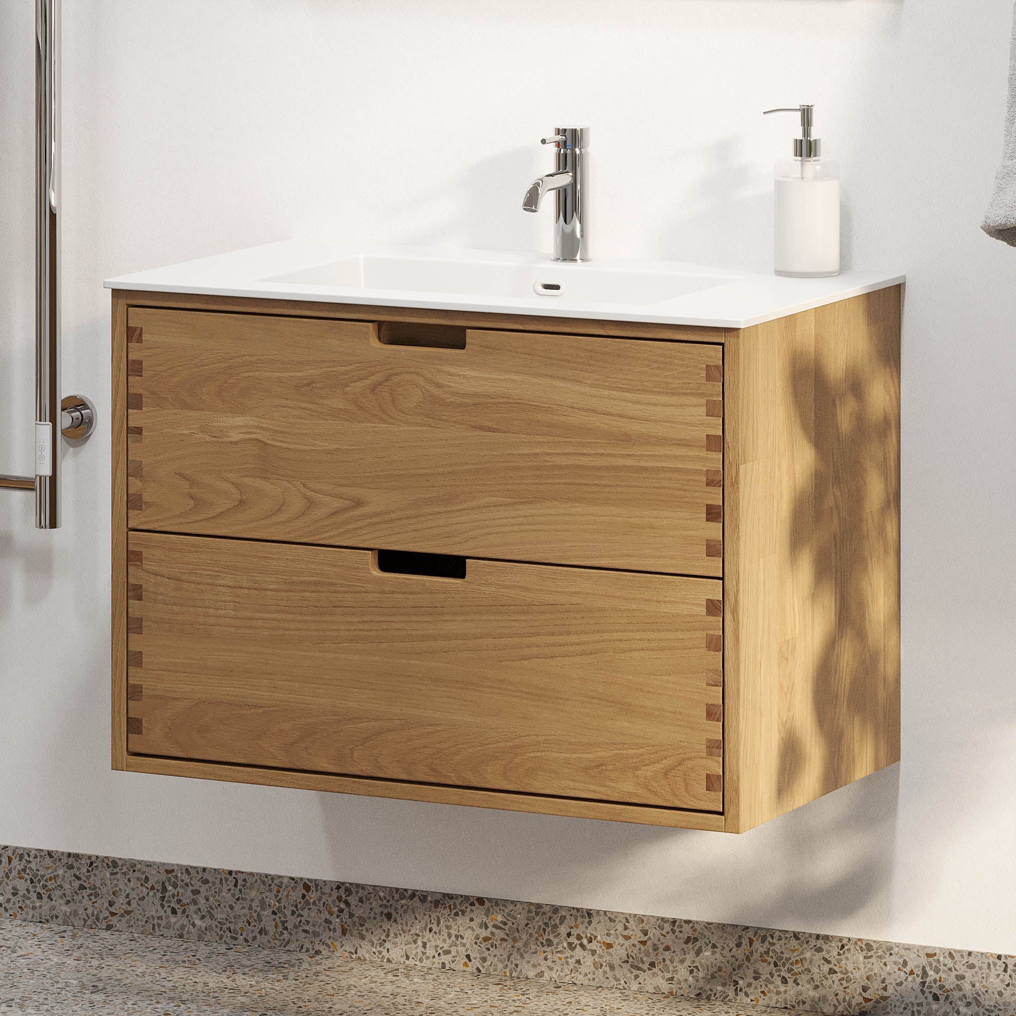 Egeskov, Furniture Set - Basin & Cabinet, Oak - 120 cm - MASTERSTORE - 8595677194036 - Furniture Set - Code - 96-120-52-86-40 - 8595677194036
