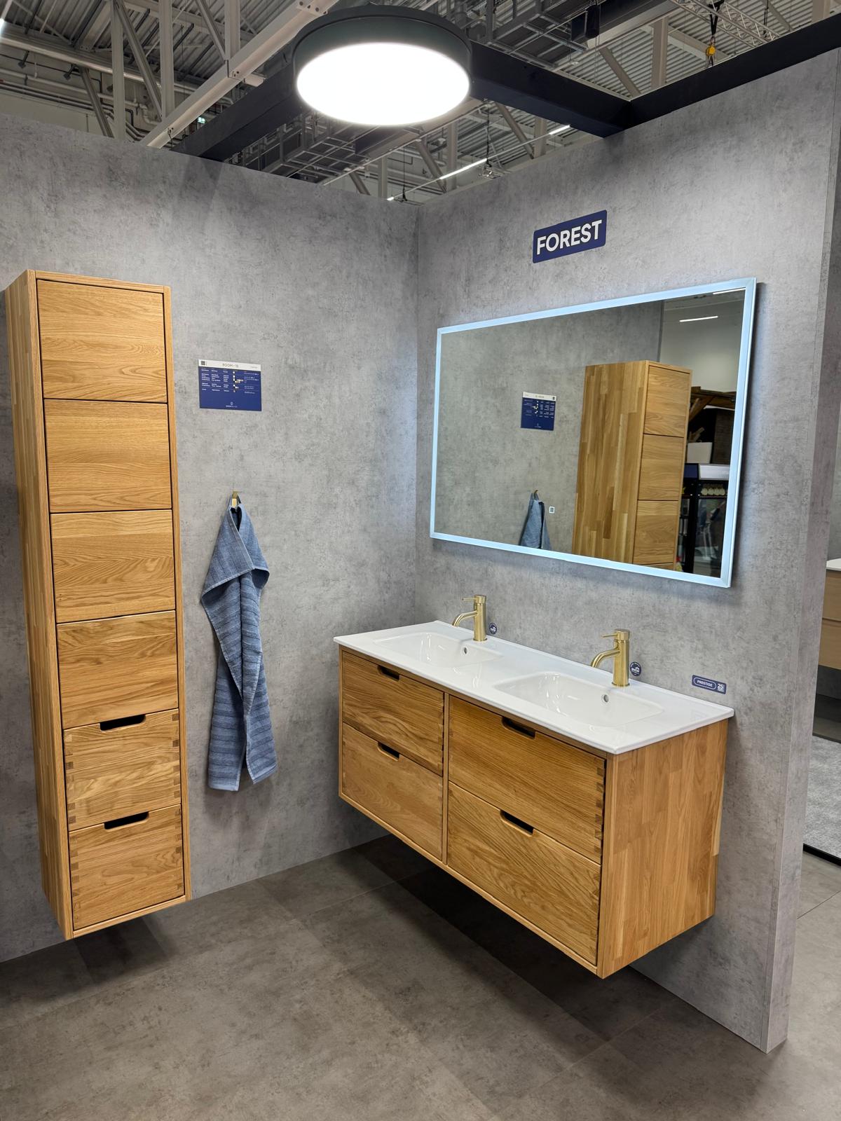 Gribskov Badrumsmöbel, Ek - Badrumsmöbel - BATH DELUXE - PRESTIGE - 96 - 120 - 54 - 86 - 40 - BATHDELUXE SWEDEN