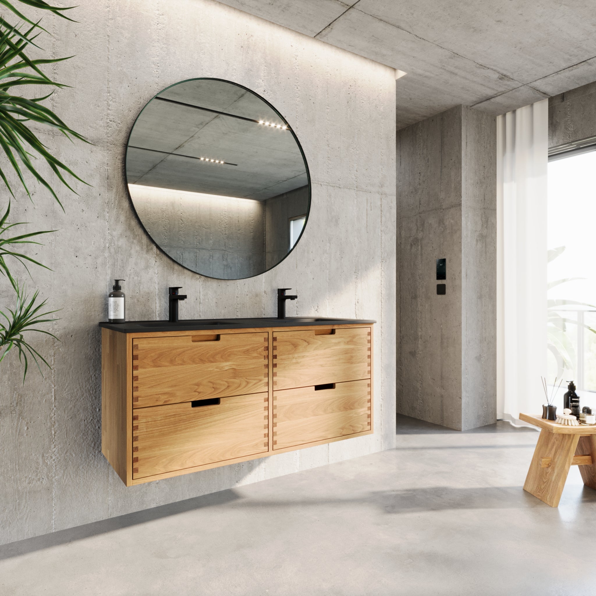 Troldeskoven Badrumsmöbel, Ek - Badrumsmöbel - BATH DELUXE - PRESTIGE - 96 - 120 - 56 - 86 - 40 - BATHDELUXE SWEDEN