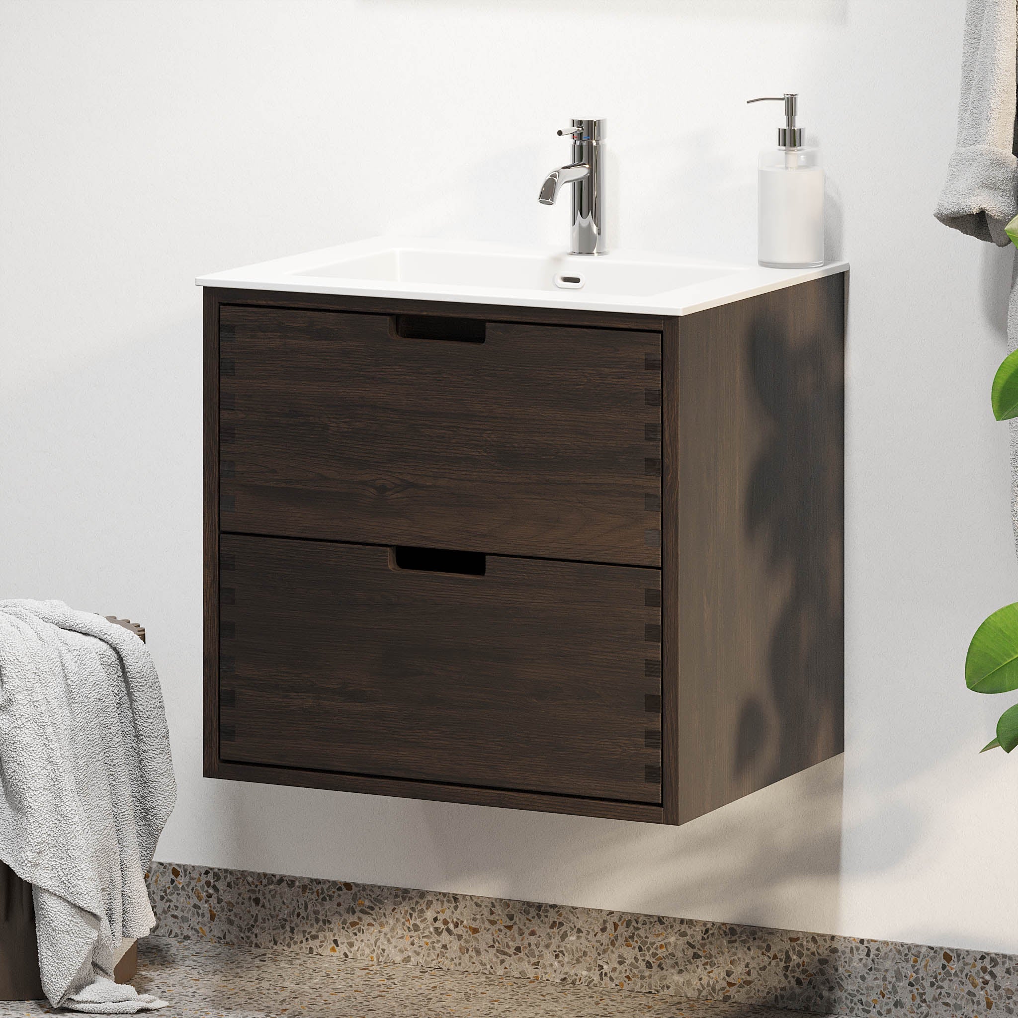 Egeskov, Furniture Set - Basin & Cabinet, Oak Black - 80 cm - MASTERSTORE - 8595677194050 - Furniture Set - Code - 96-080-52-82-40 - 8595677194050