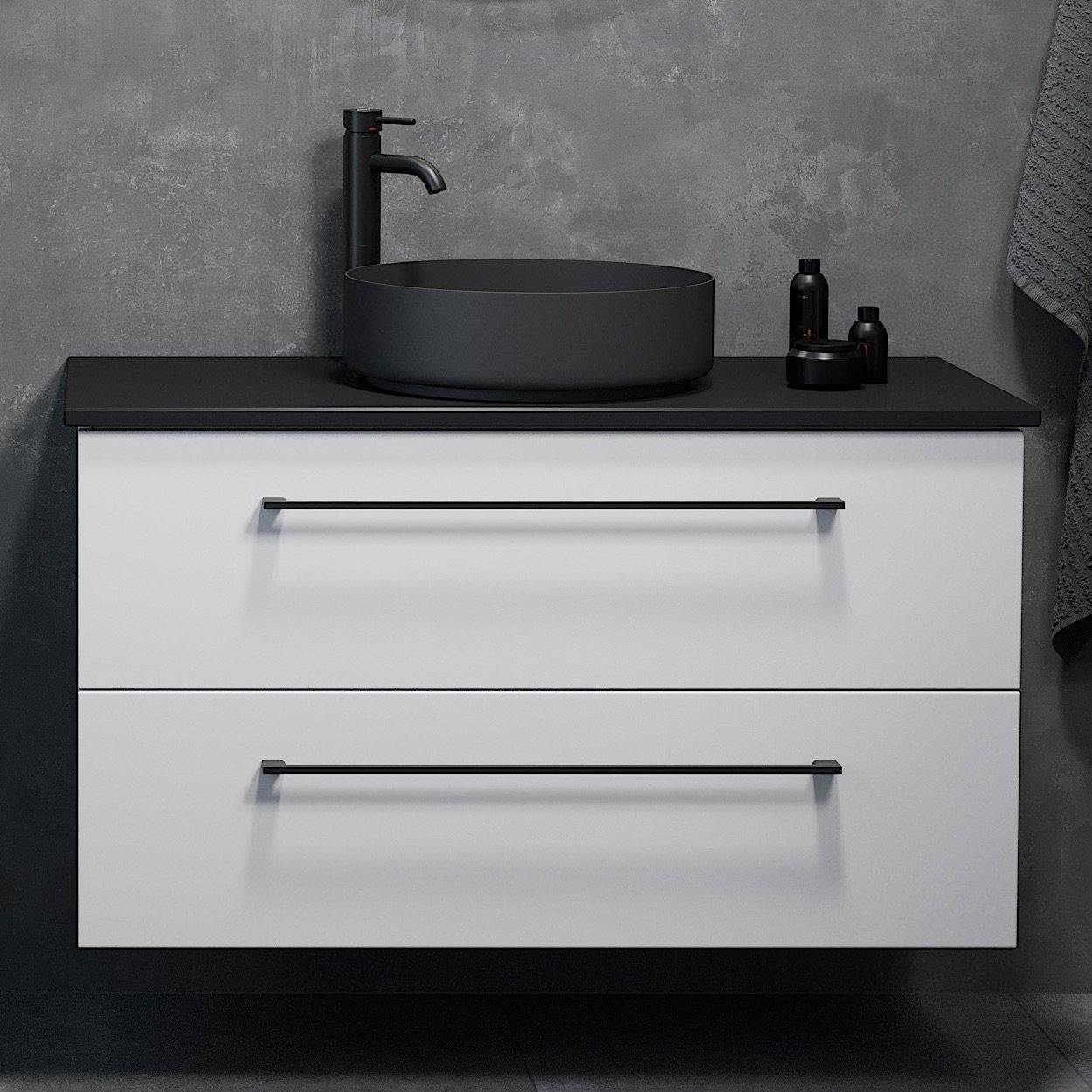 Badrumsmöbel Fjäll Exclusive Vienna 100 cm Magic Black & White-Badrumsmöbler-HomeTomato Sweden
