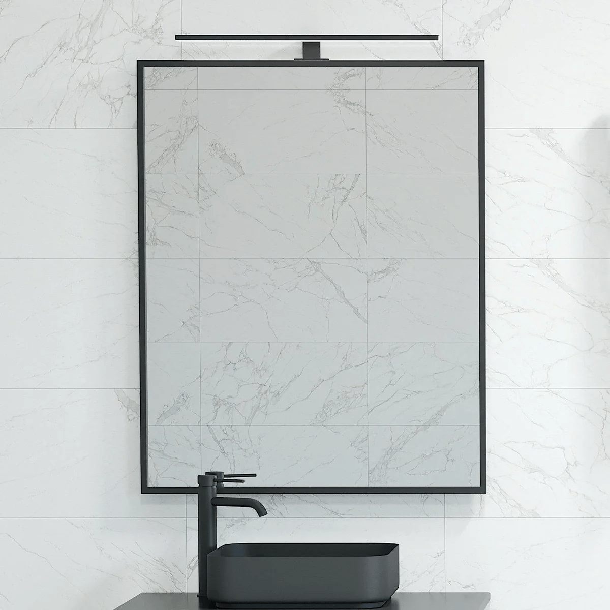 Borgsted spegel m/svart ram, Rektangulär - Speglar - BATH DELUXE - EXCLUSIVE - 01 - 060 - 05 - 02 - 00 - 8595677102987 - BATHDELUXE SWEDEN