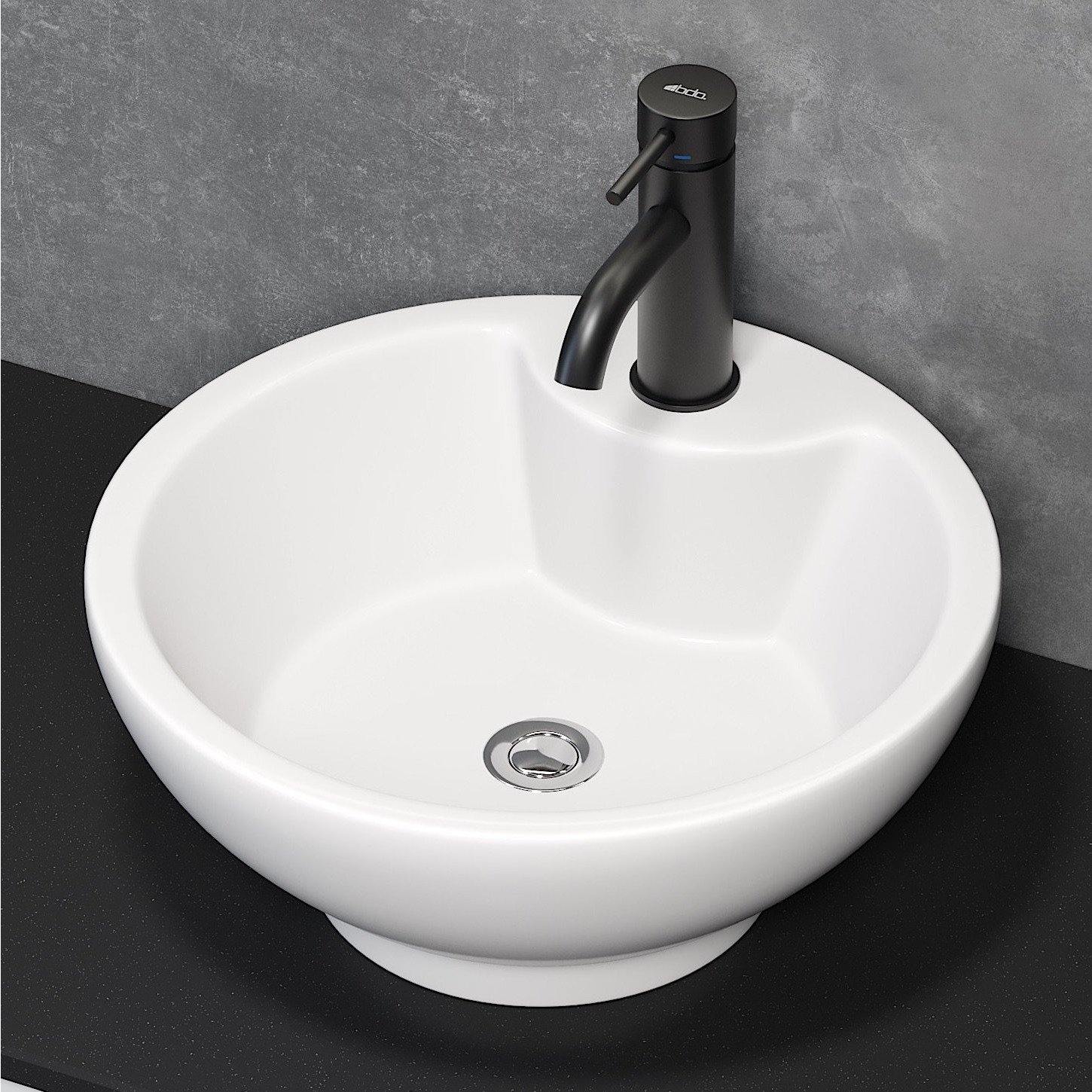 Drammen Fristående Tvättställ, Vitt - Handfat - BATH DELUXE - EXCLUSIVE - 06 - 045 - 11 - 11 - 00 - BATHDELUXE SWEDEN