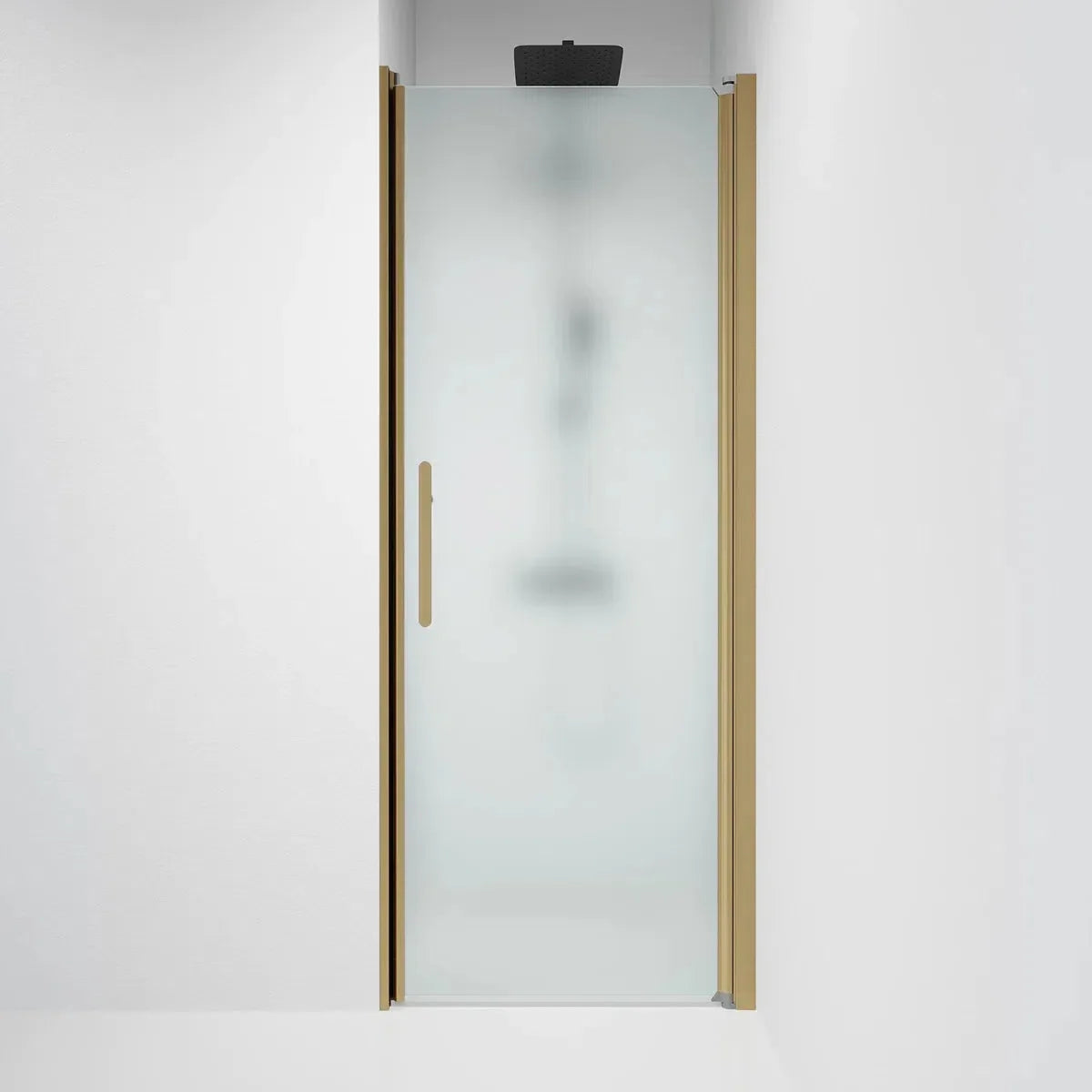 Vänern Niche Duschdörr, Frostat Glas, Brons Profil