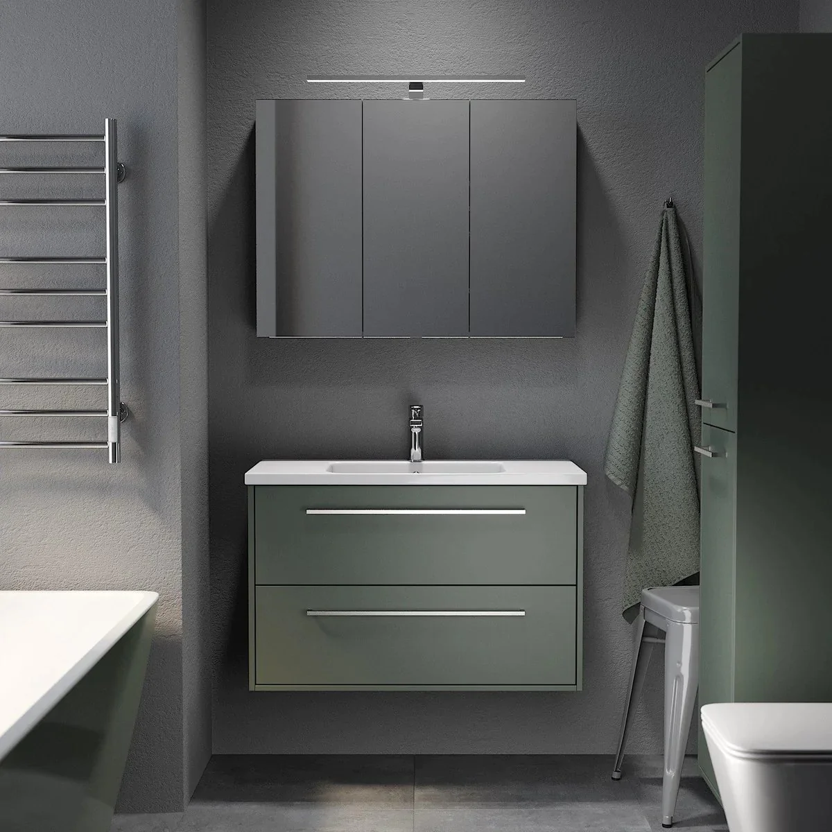 Morgedal Spegelskåp, Grön Matt - Spegelskåp - BATH DELUXE - EXCLUSIVE - 02 - 090 - 52 - 05 - 00 - BATHDELUXE SWEDEN