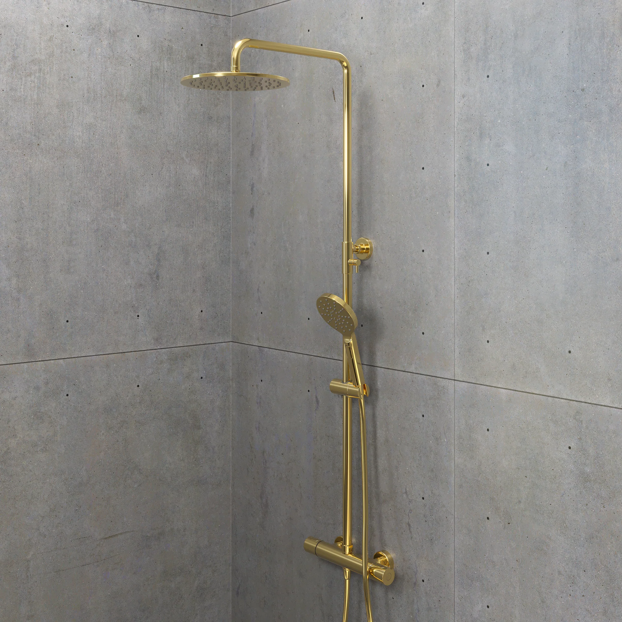 Dragør Takduschset m/Termostat blandare och 25 cm takdusch, 160 C/C