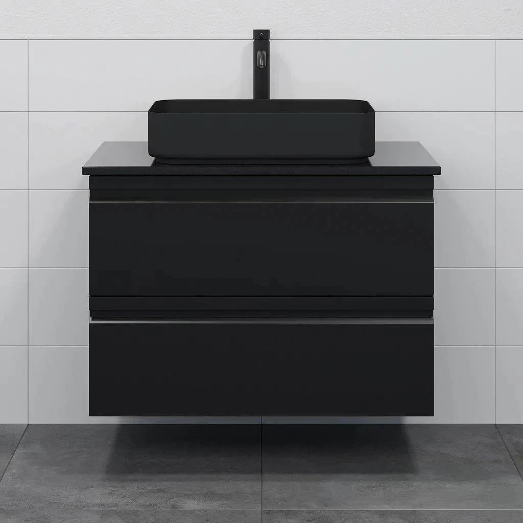 Kirkehamn Badrumsmöbel, Svart Matt - Tvättställsskåp - BATH DELUXE - PRESTIGE - 74 - 080 - 32 - 02 - 30 - BATHDELUXE SWEDEN
