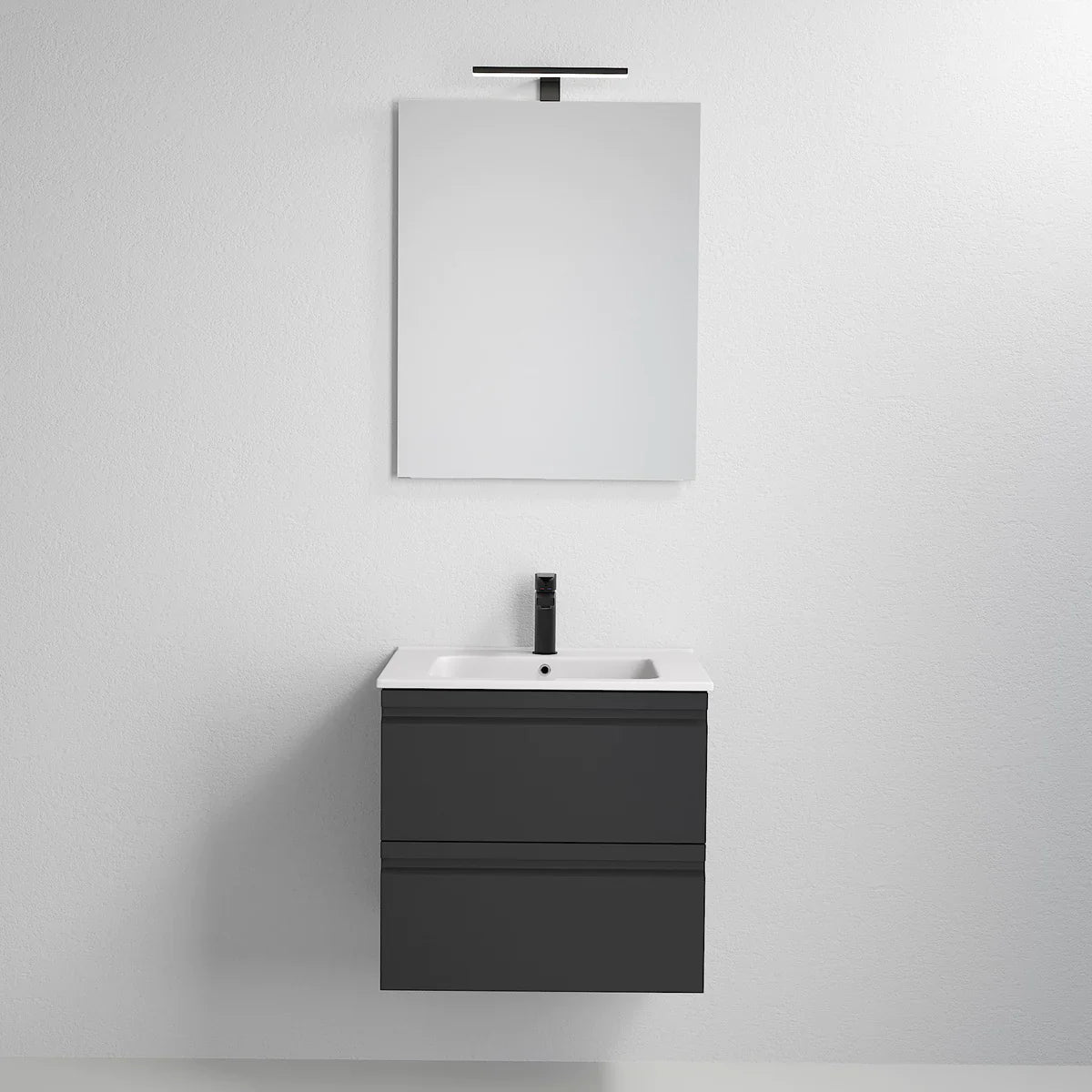 Klokkarvik Badrumsmöbel, Svart Matt - Tvättställsskåp - BATH DELUXE - PRESTIGE - 74 - 060 - 01 - 02 - 00 - BATHDELUXE SWEDEN