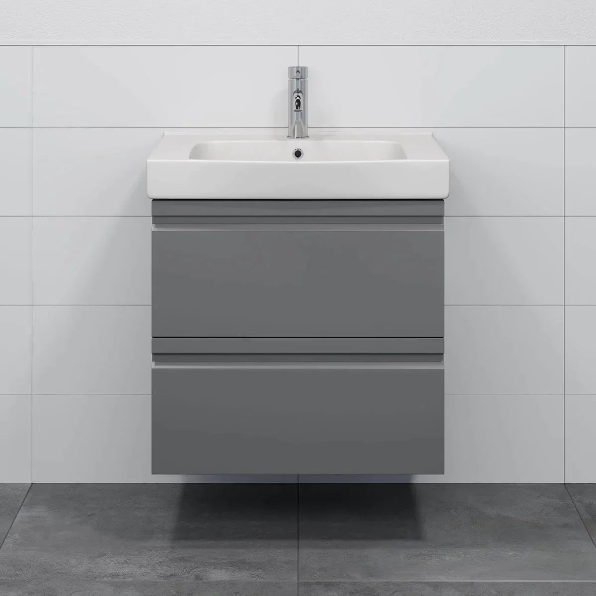 Kroken Badrumsmöbel, Grå Matt - Tvättställsskåp - BATH DELUXE - PRESTIGE - 74 - 060 - 62 - 03 - 30 - BATHDELUXE SWEDEN