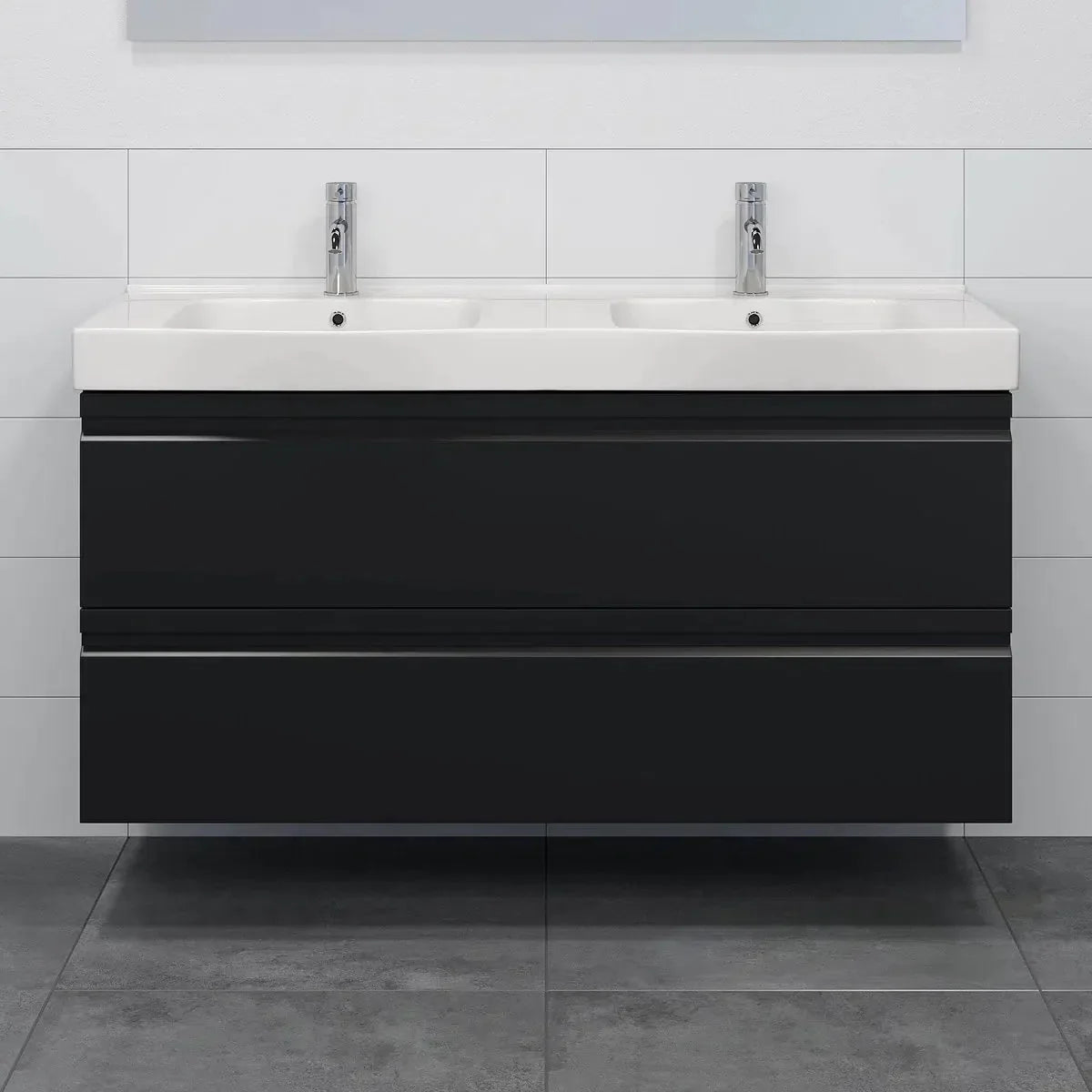 Kroken Badrumsmöbel, Svart Matt - Tvättställsskåp - BATH DELUXE - PRESTIGE - 74 - 120 - 63 - 02 - 30 - BATHDELUXE SWEDEN