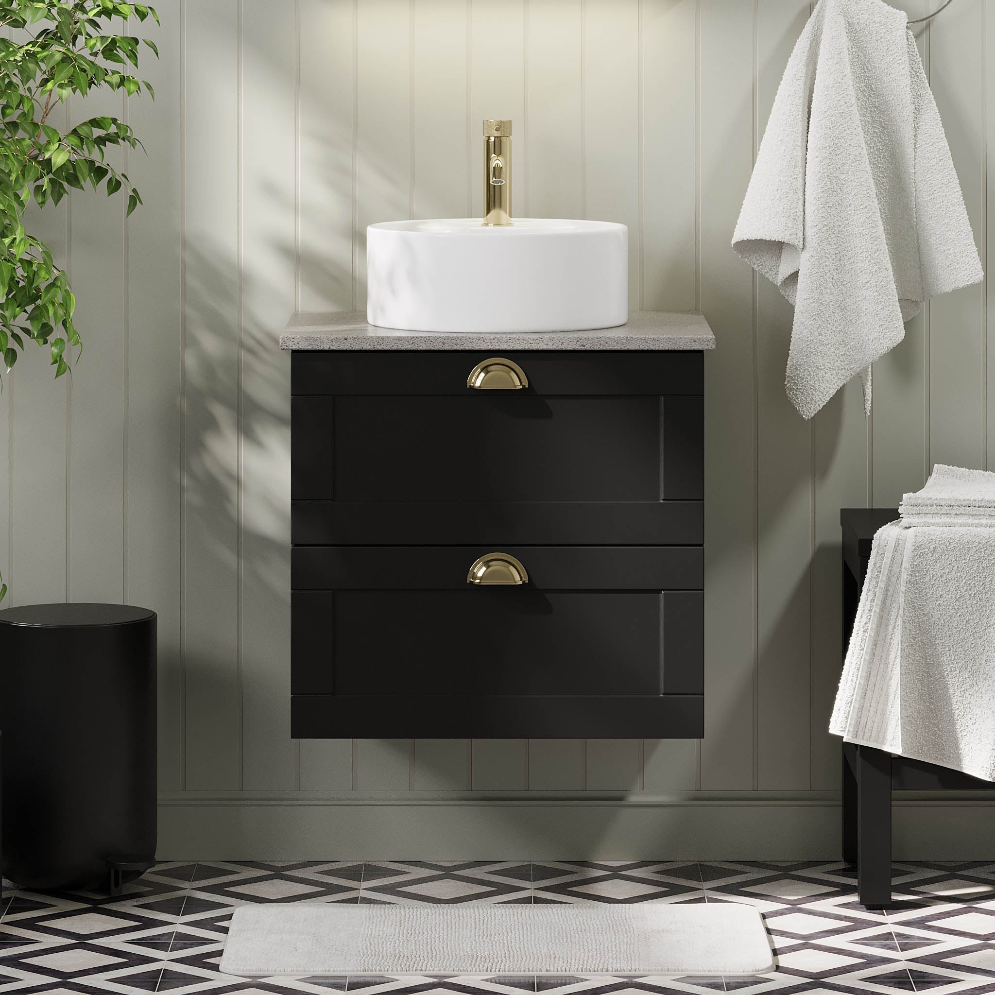 Nabbetorp Badrumsmöbel - Tvättställsskåp - BATH DELUXE - PRESTIGE - 71 - 060 - 03 - 02 - 40 - BATHDELUXE SWEDEN