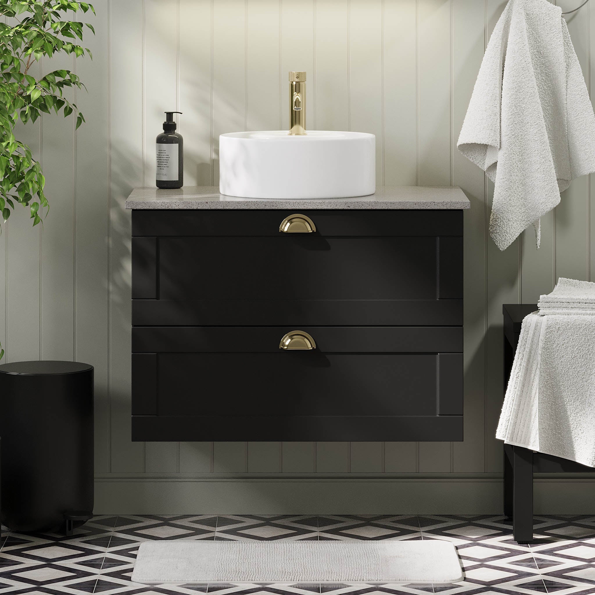 Nabbetorp Badrumsmöbel - Tvättställsskåp - BATH DELUXE - PRESTIGE - 71 - 080 - 03 - 02 - 40 - BATHDELUXE SWEDEN