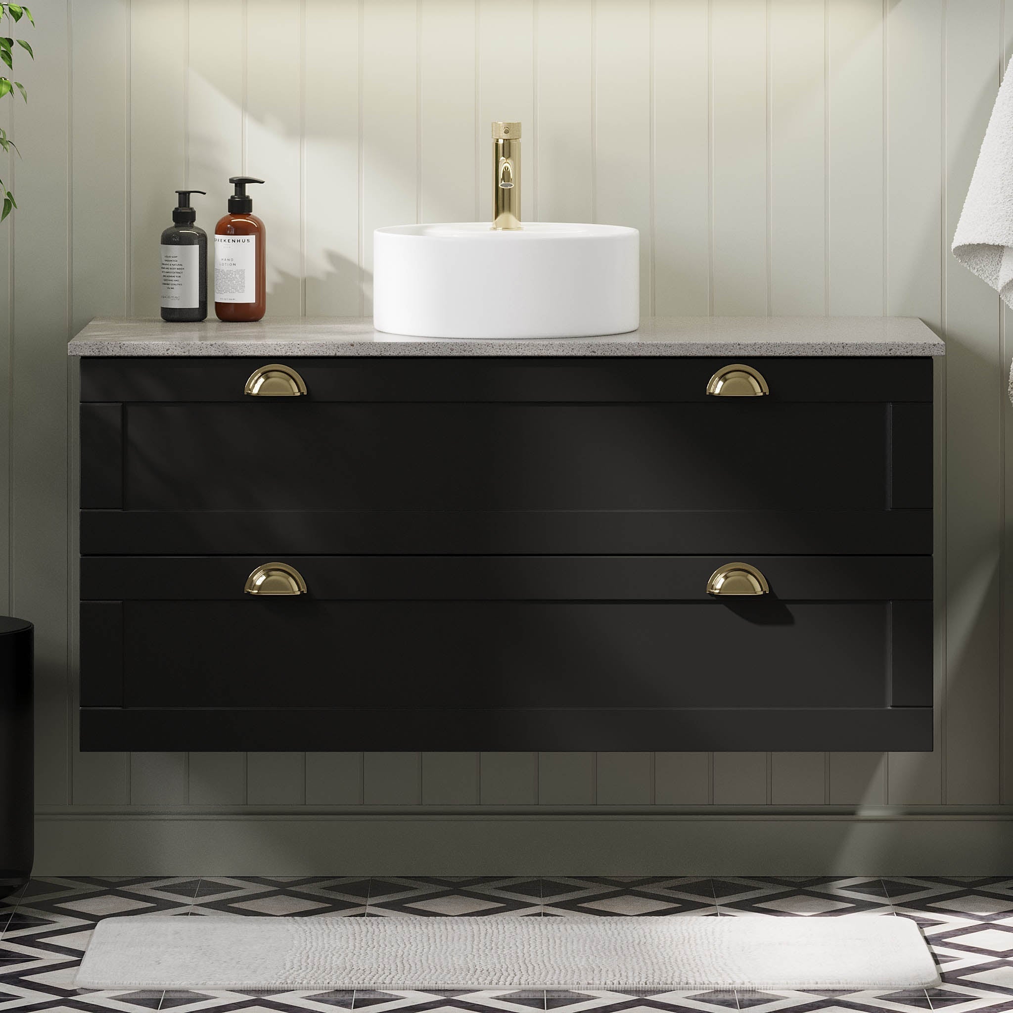 Nabbetorp Badrumsmöbel - Tvättställsskåp - BATH DELUXE - PRESTIGE - 71 - 120 - 03 - 02 - 40 - BATHDELUXE SWEDEN