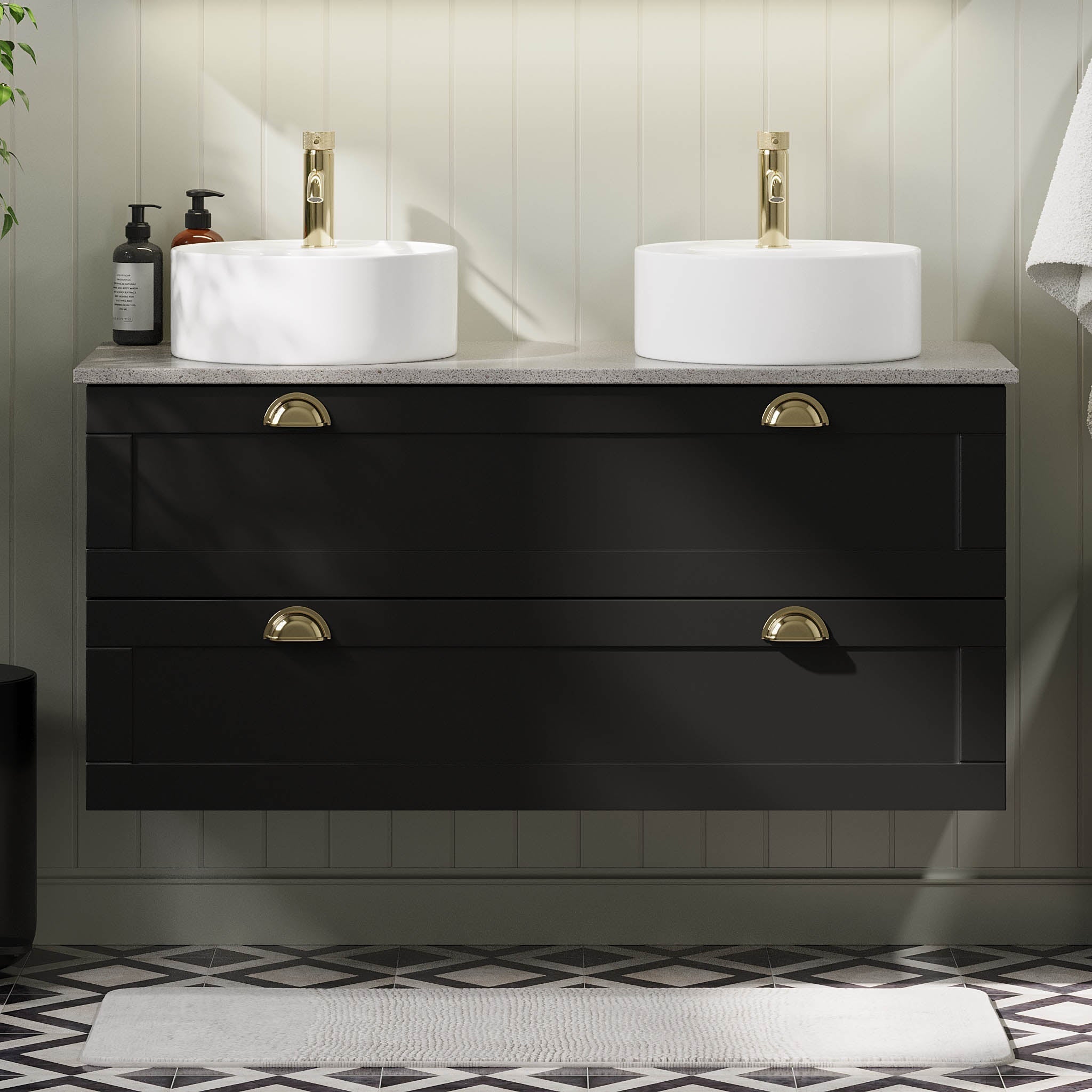 Nabbetorp Badrumsmöbel - Tvättställsskåp - BATH DELUXE - PRESTIGE - 71 - 120 - 03 - 02 - 41 - BATHDELUXE SWEDEN