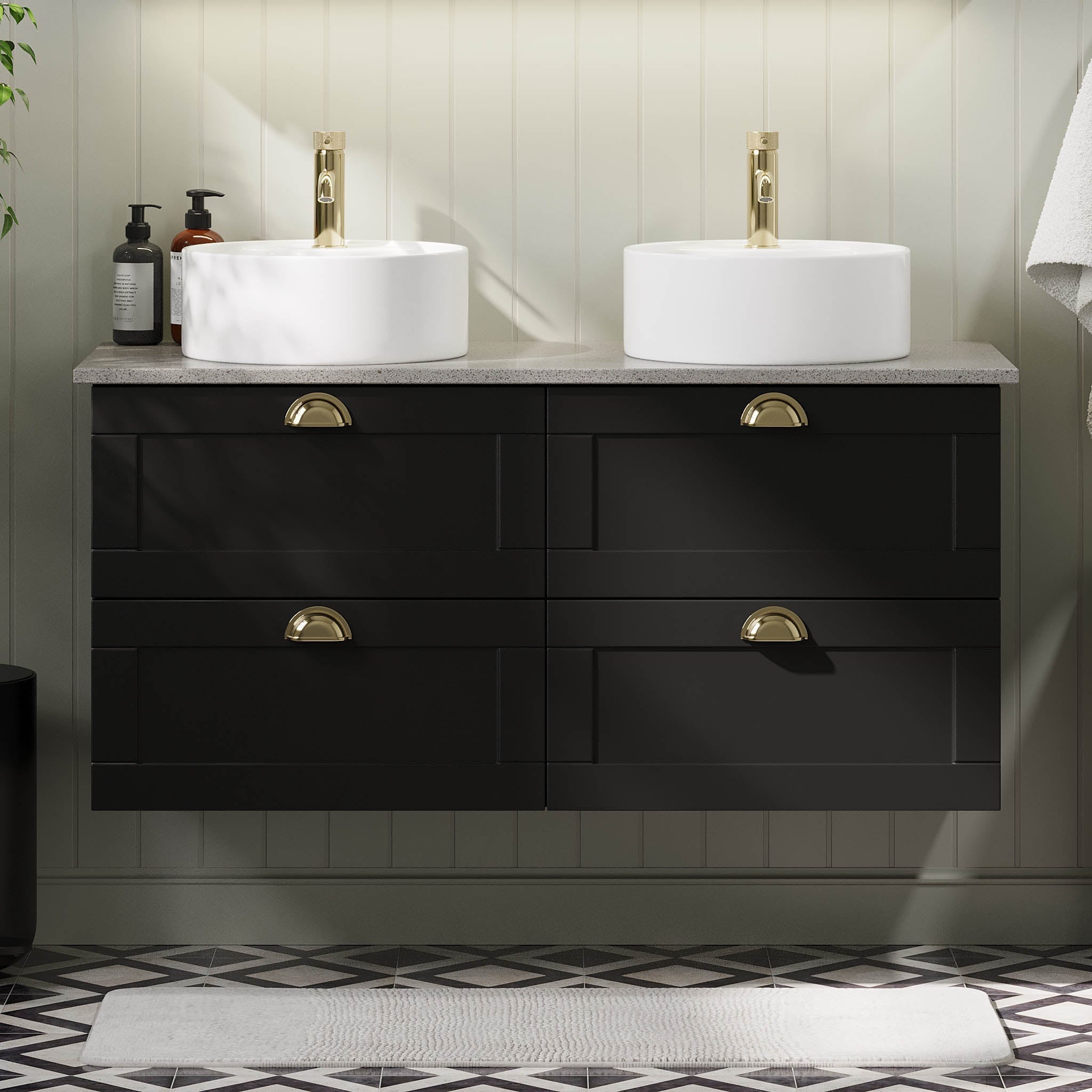 Nabbetorp Badrumsmöbel - Tvättställsskåp - BATH DELUXE - PRESTIGE - 71 - 120 - 03 - 02 - 42 - BATHDELUXE SWEDEN