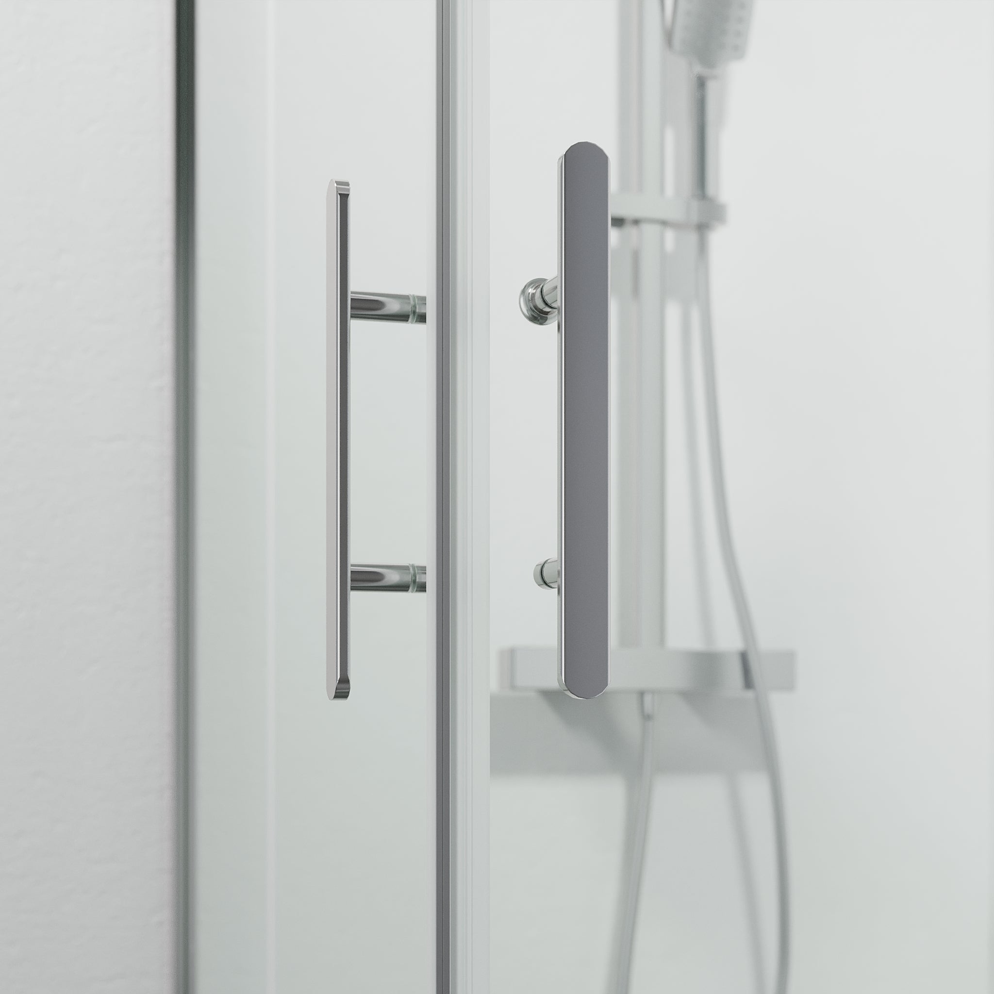 Rämen Duschhörn, Rak, Klarglas, Krom Profil - Duschhörna - BATH DELUXE - PRESTIGE - 42 - 090 - 01 - 60 - 02 - BATHDELUXE SWEDEN